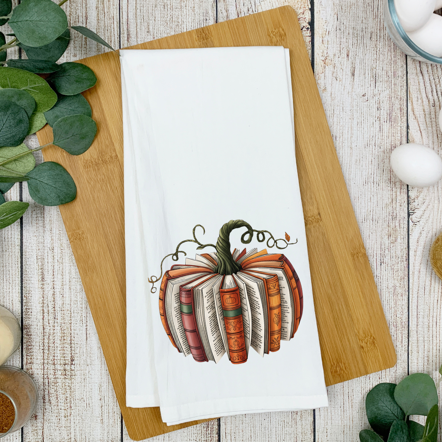Book Pumpkin Kitchen Tea Towel