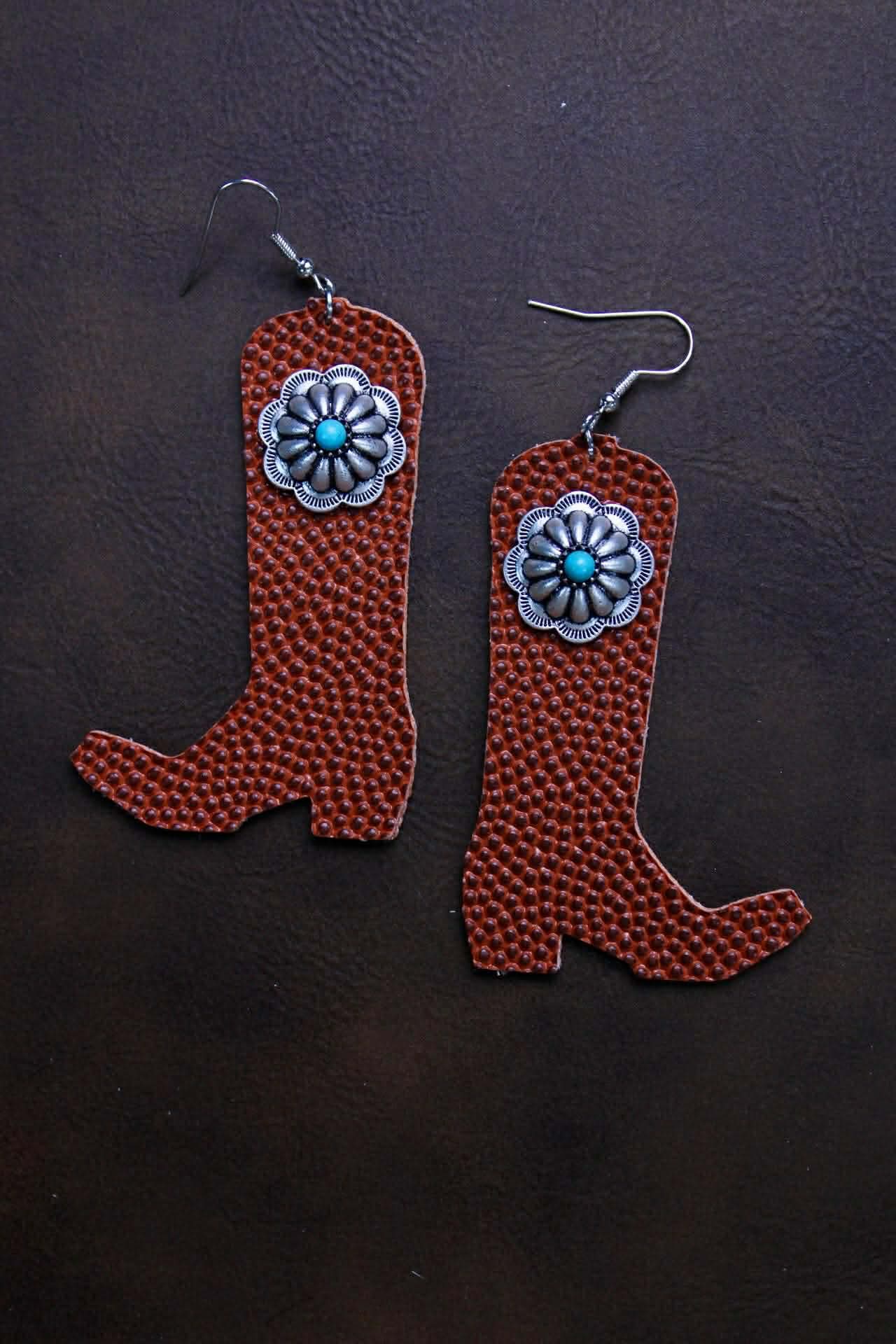LEATHER COWGIRL BOOTS WITH SQUASH