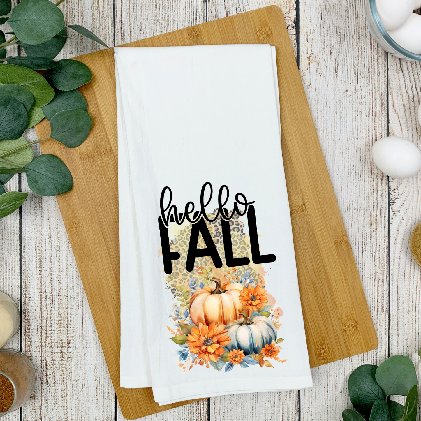 Hello Fall Kitchen Tea Towel