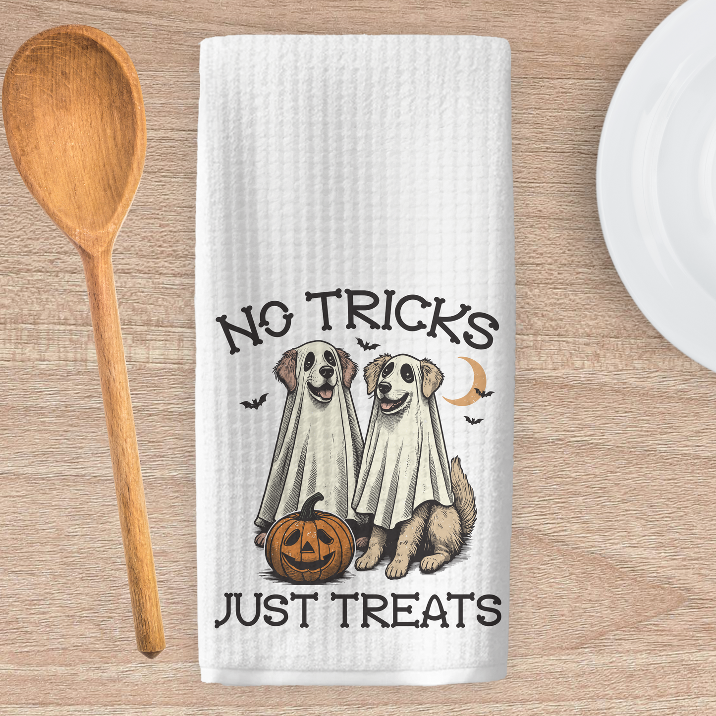 No Tricks Just Treats Kitchen Tea Towel