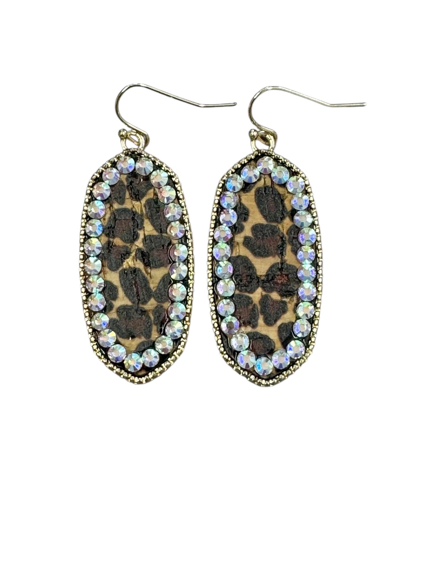 METAL LEOPARD PRINT WITH AB BORDER
