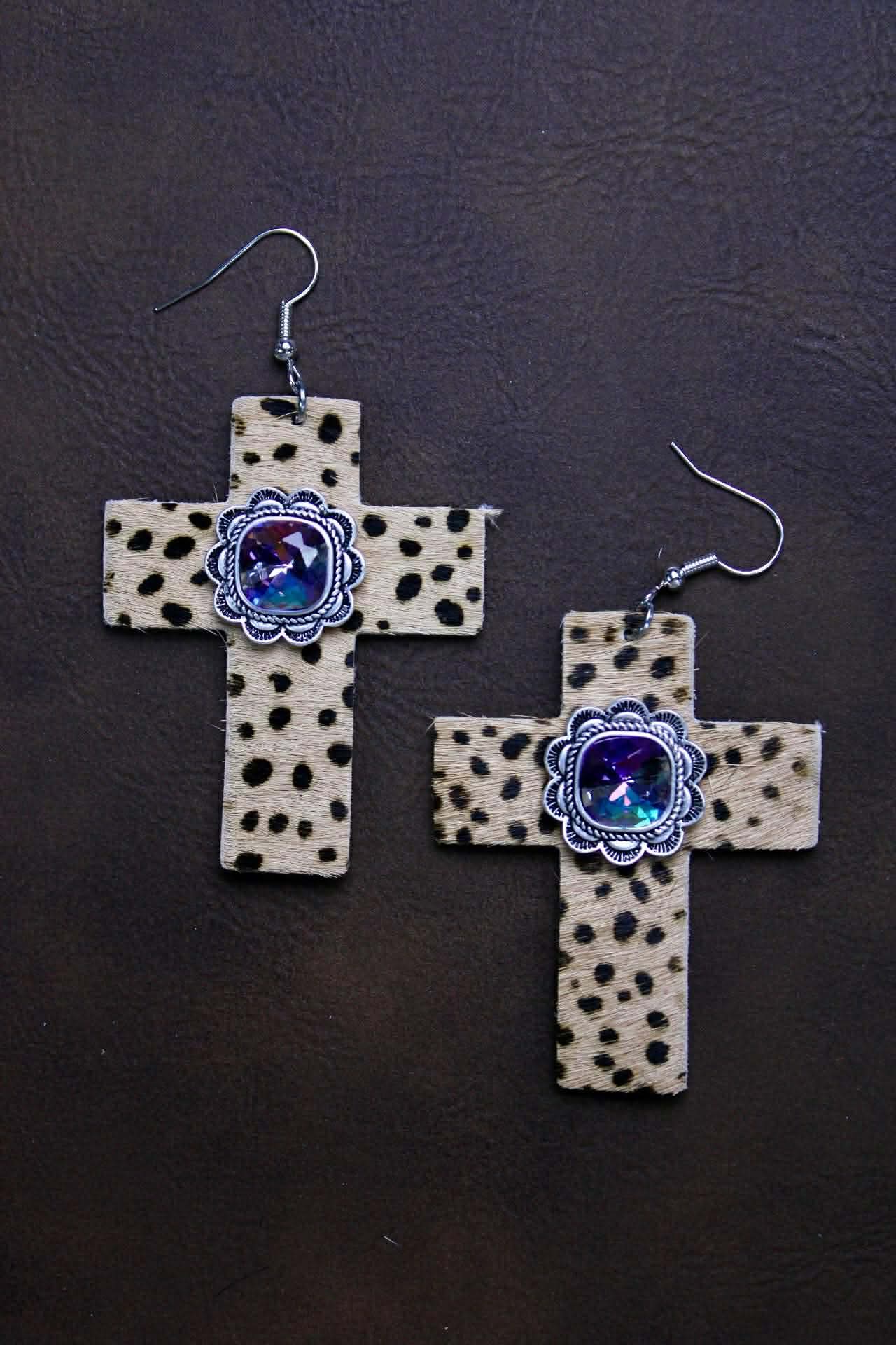 HAIR ON HIDE CROSS WITH AB