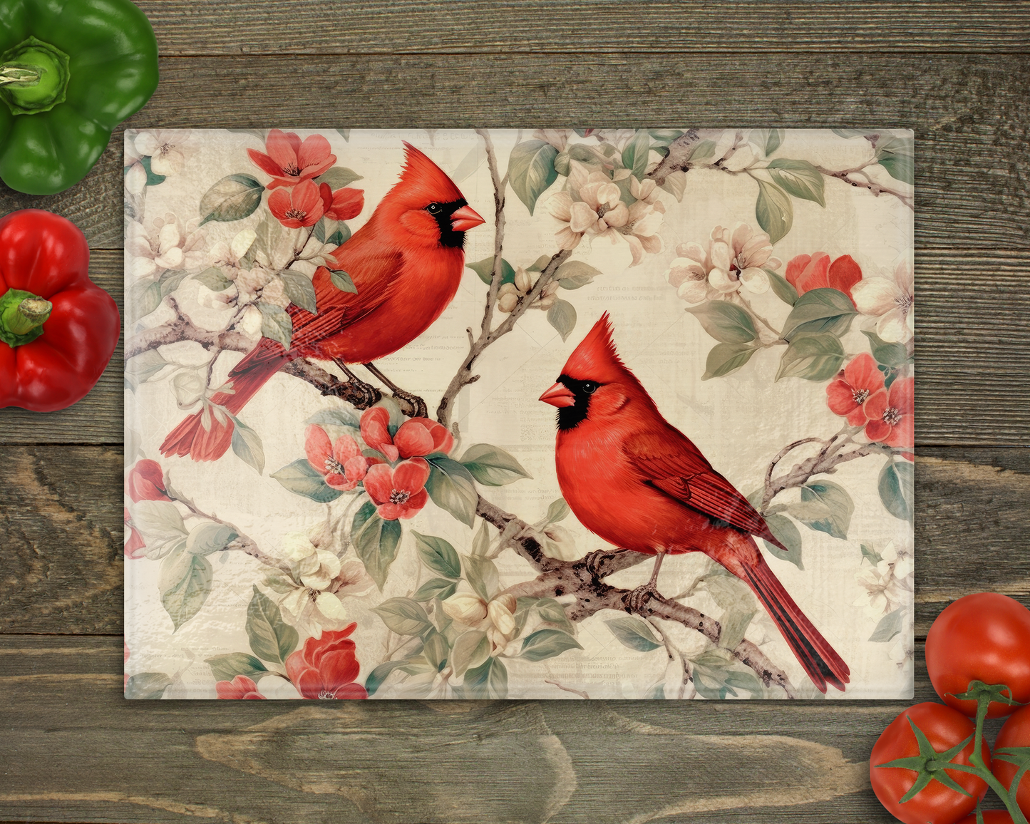 Cardinals Glass Cutting Board