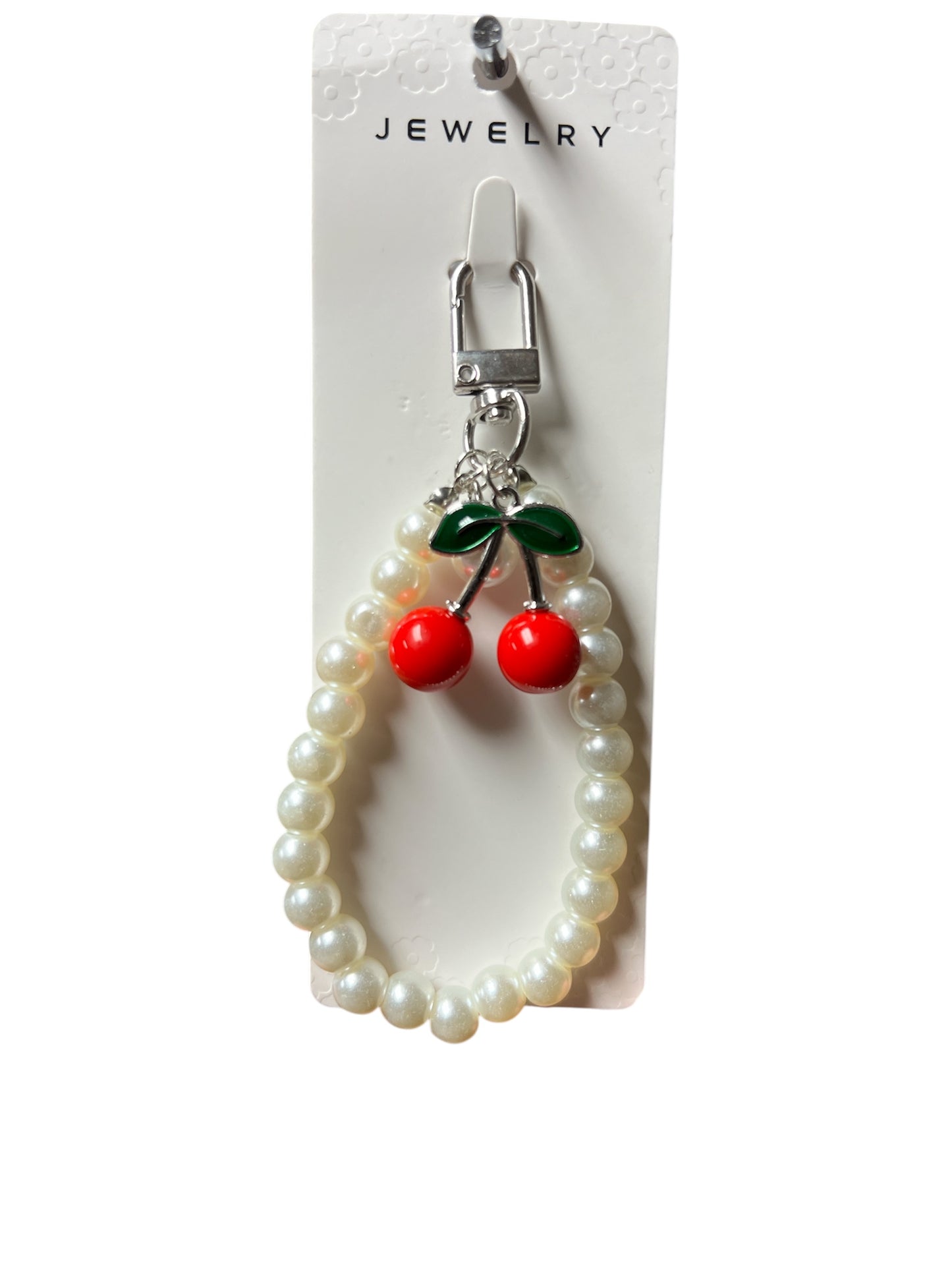 CHERRY PEARL BEAD KEY-CHAIN
