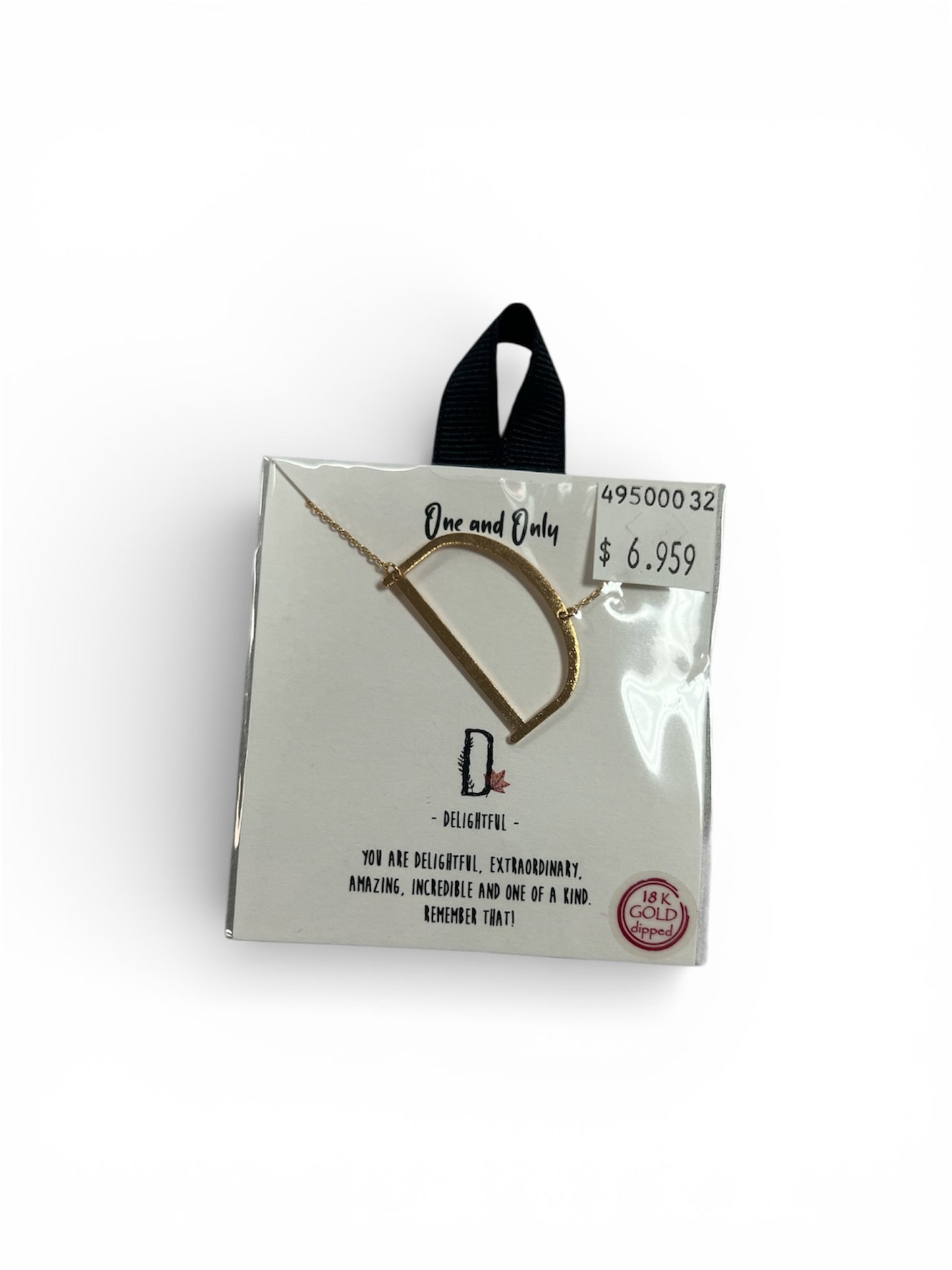 GOLD “D” NECKLACE