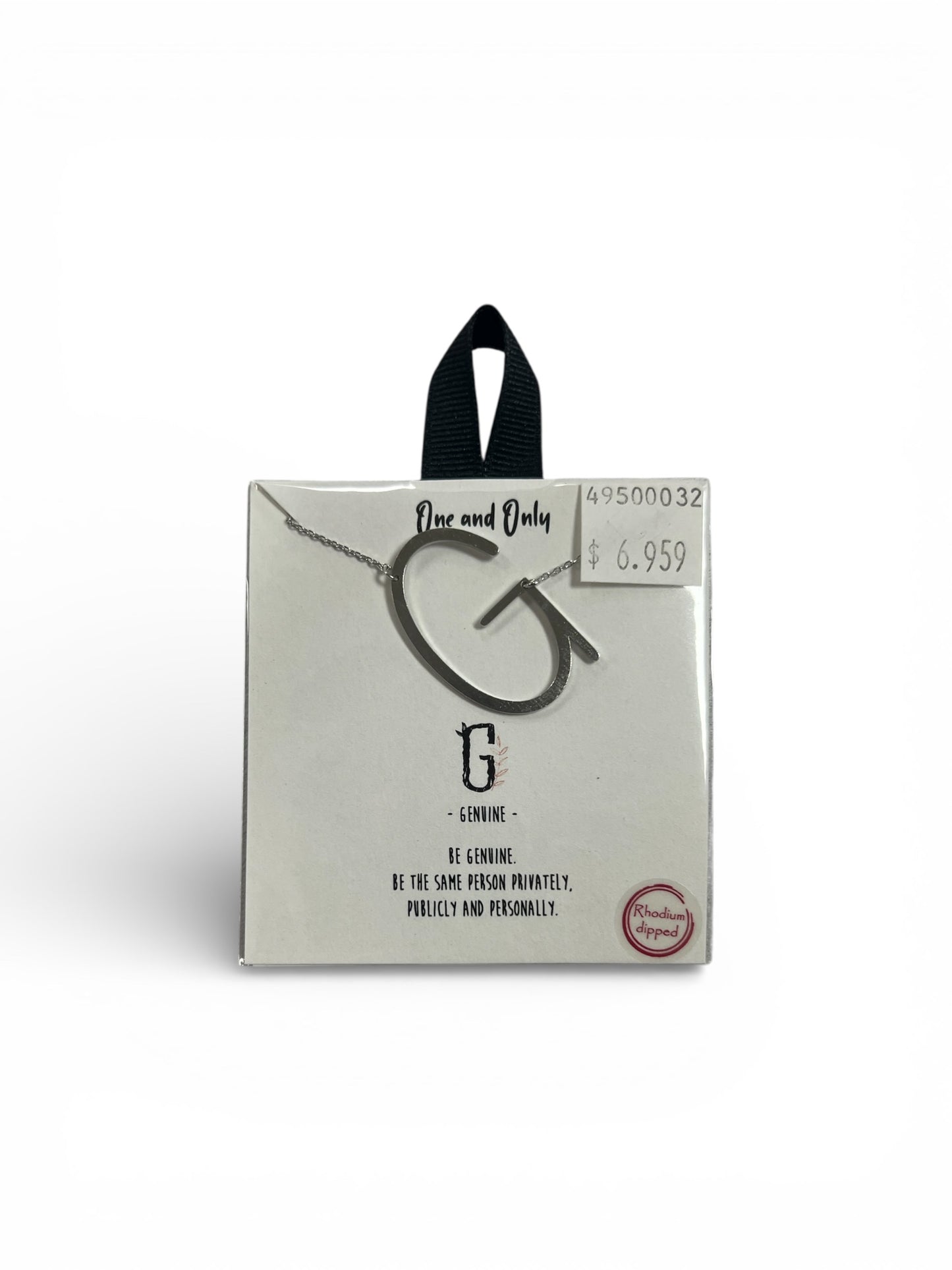 SILVER “G” NECKLACE