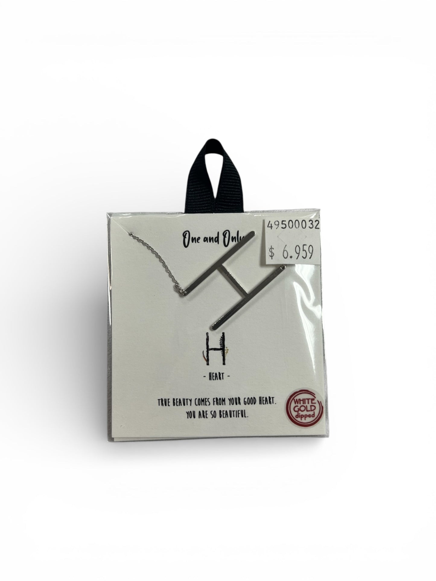 SILVER “H” NECKLACE