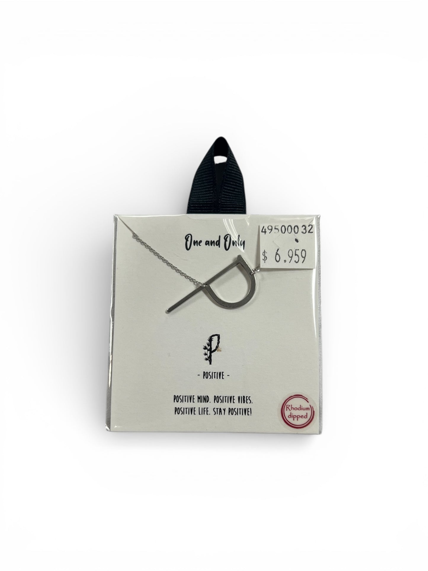 SILVER “P” NECKLACE
