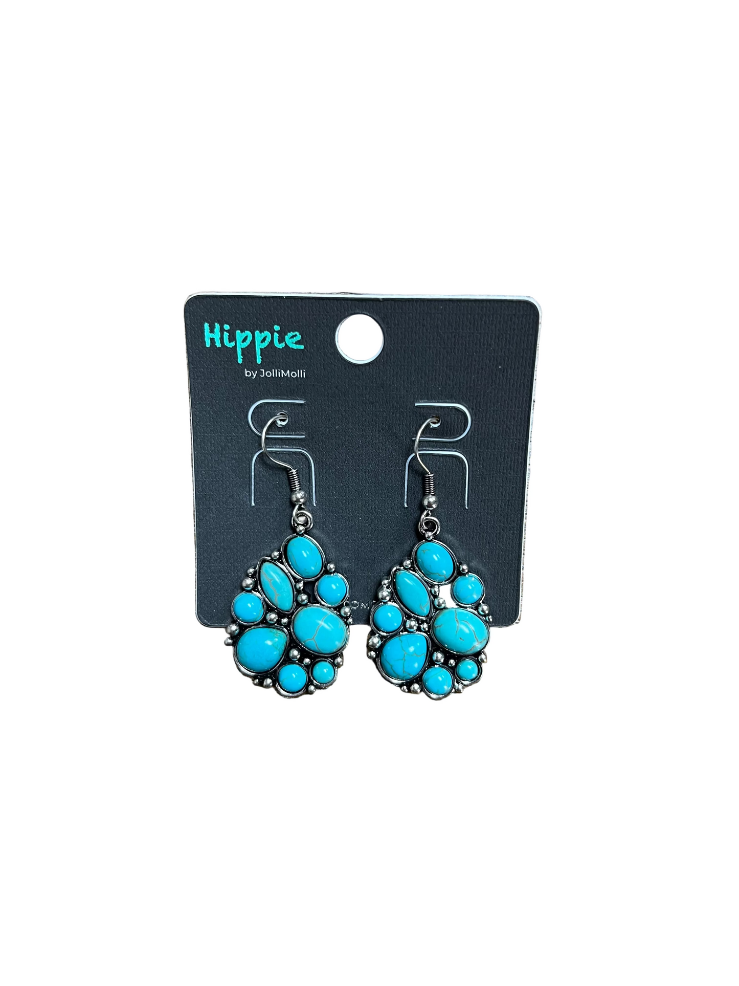 TURQUOISE STONE TEARDROP EARRINGS