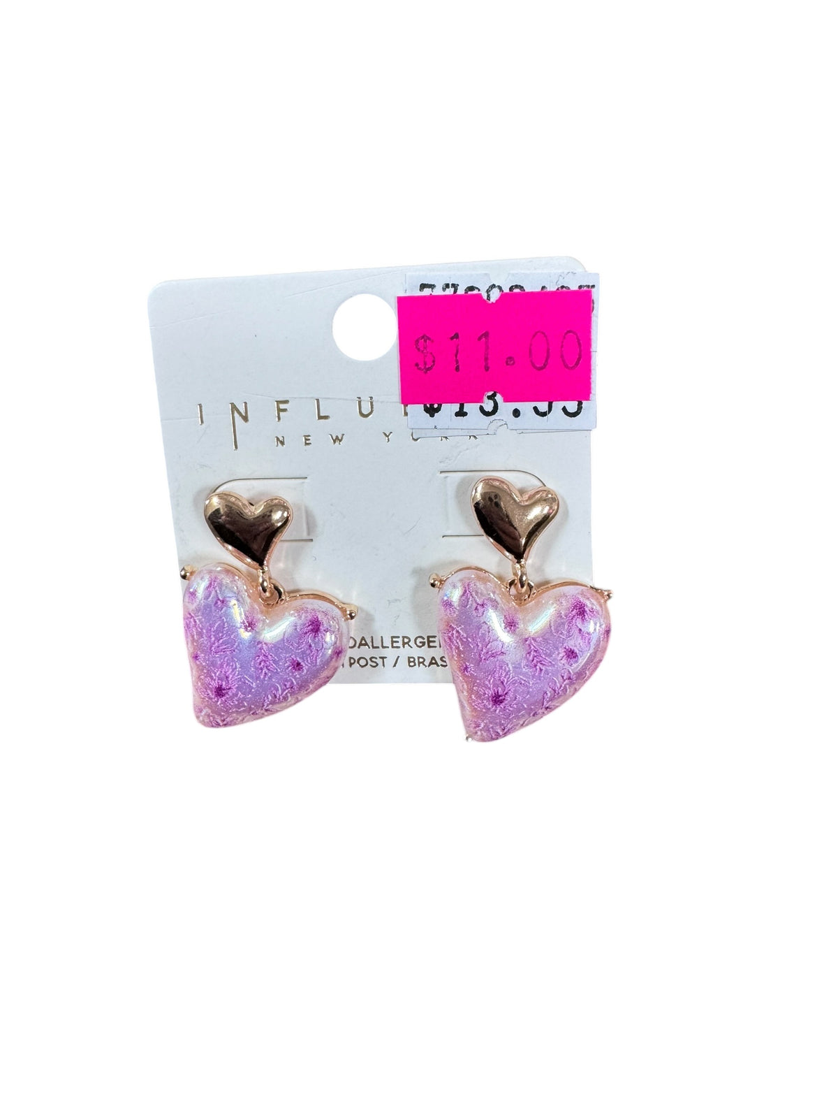HEART DANGLE EARRINGS