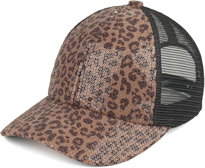 CC BRAND SEQUIN LEOPARD HAT