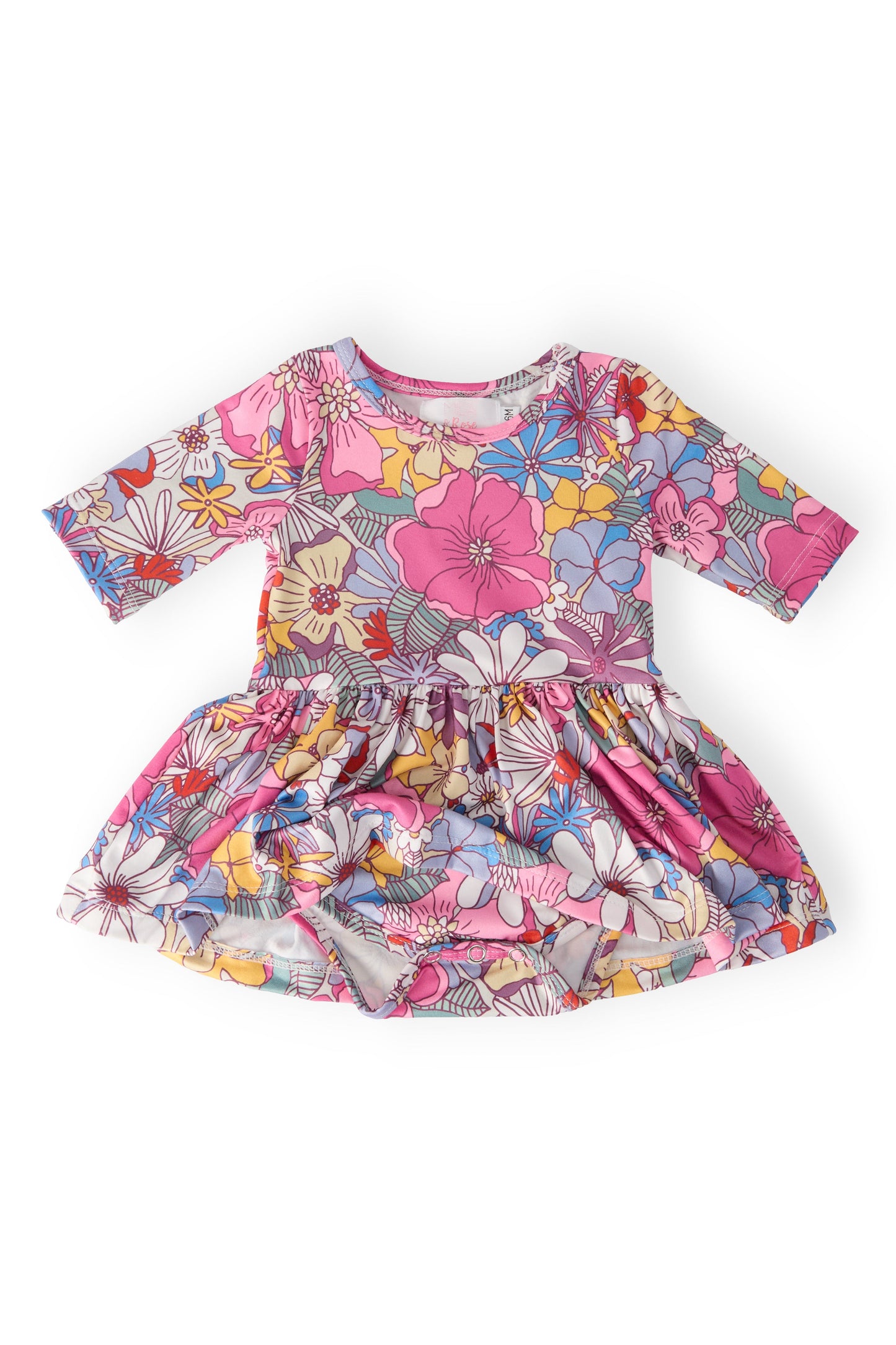 Mauve What's Up Buttercup 3/4 Sleeve Twirl Bodysuit