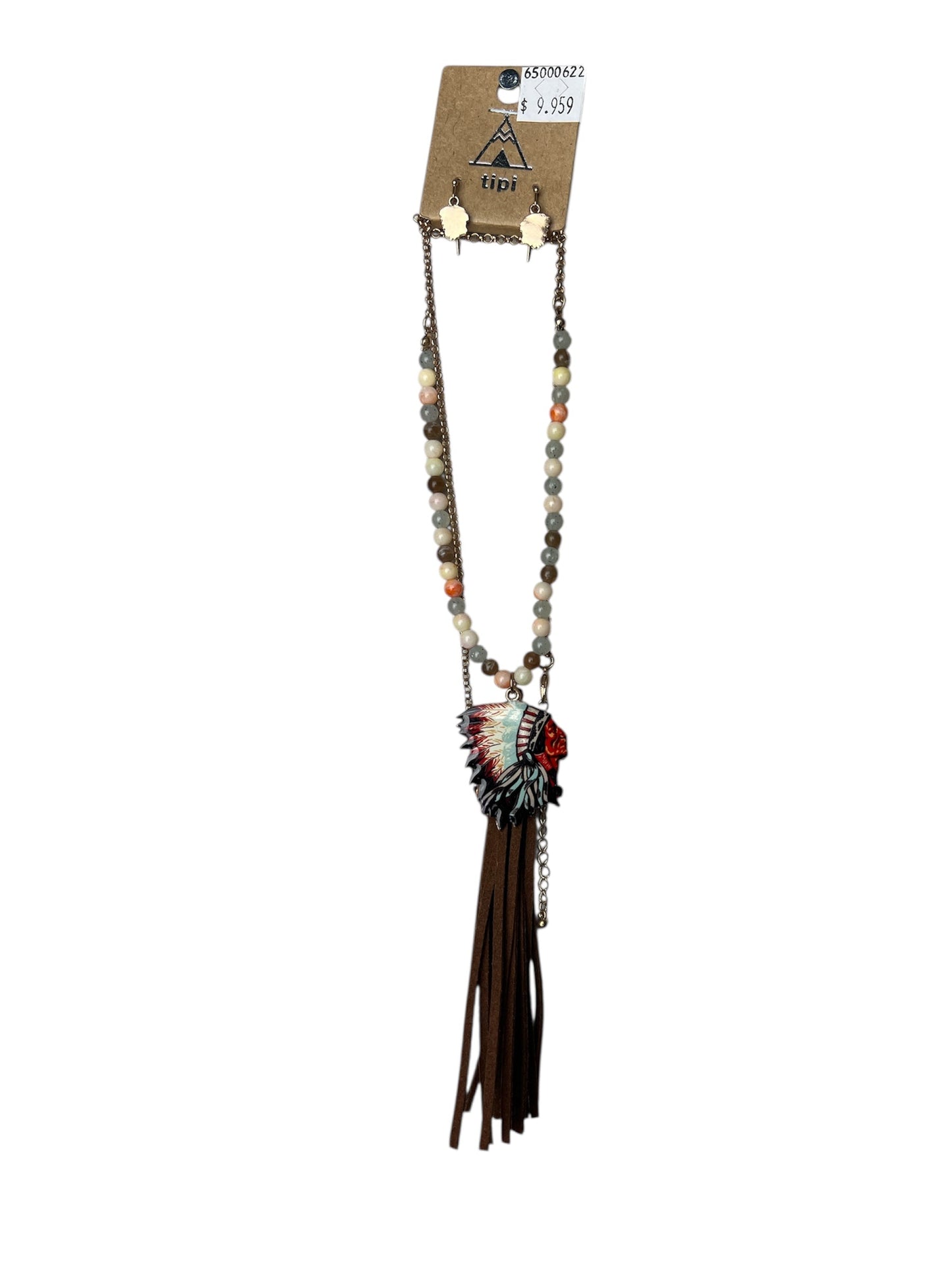 MULTI-COLOR INDIAN TASSEL NECKLACE