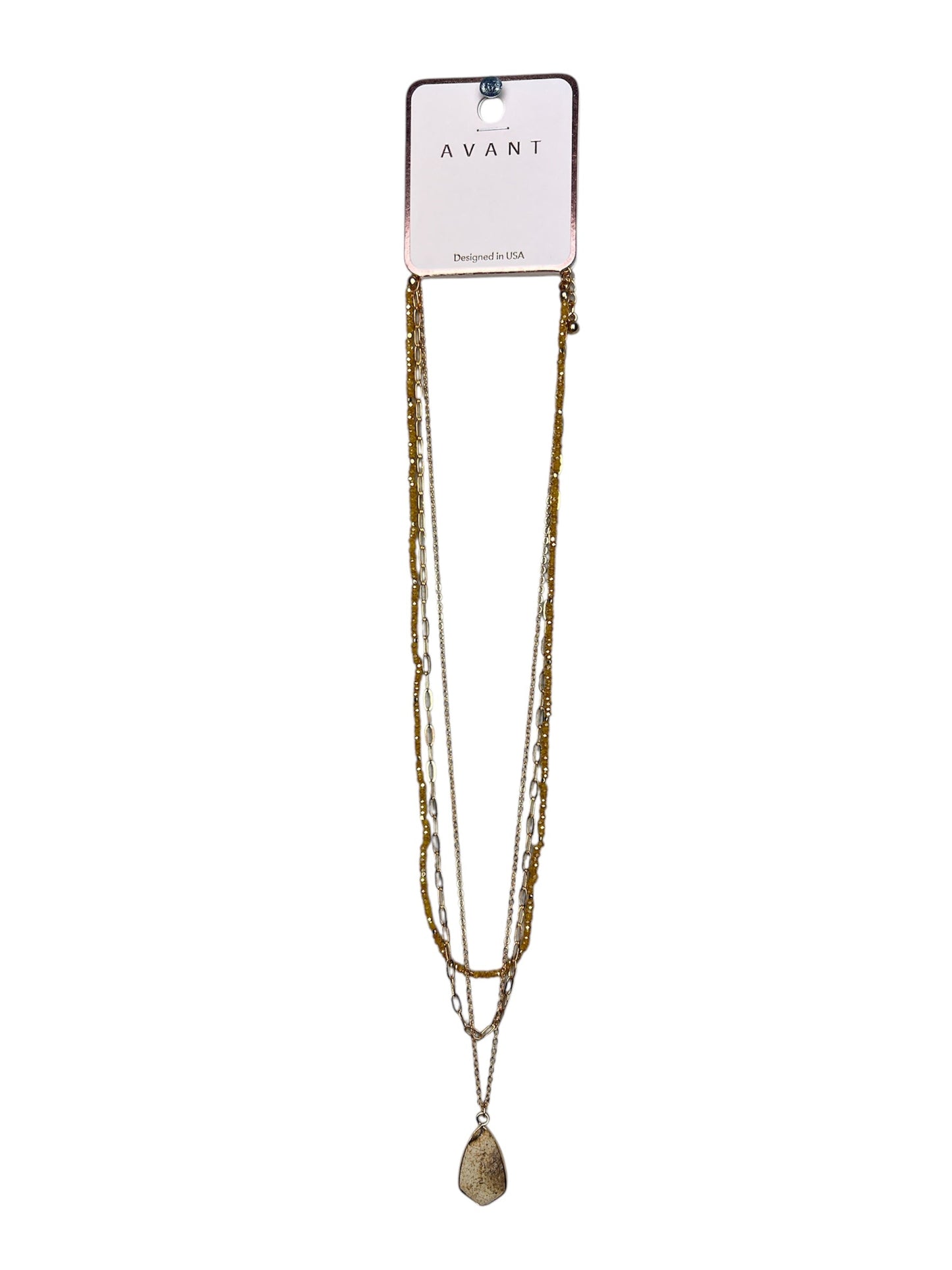 MUSTARD GOLD THREE PEICE NECKLACE