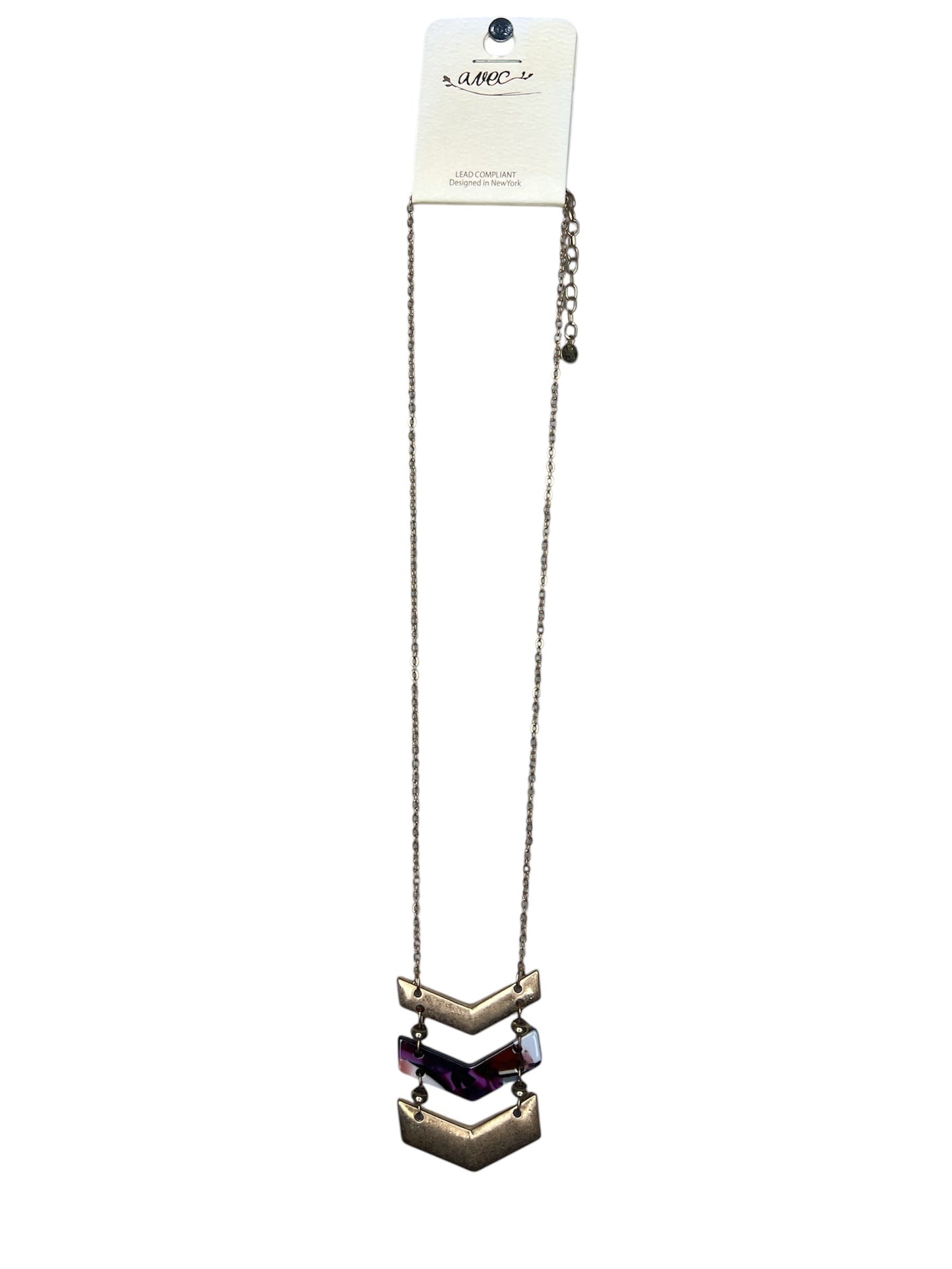 PURPLE N' GOLD ARROW NECKLACE