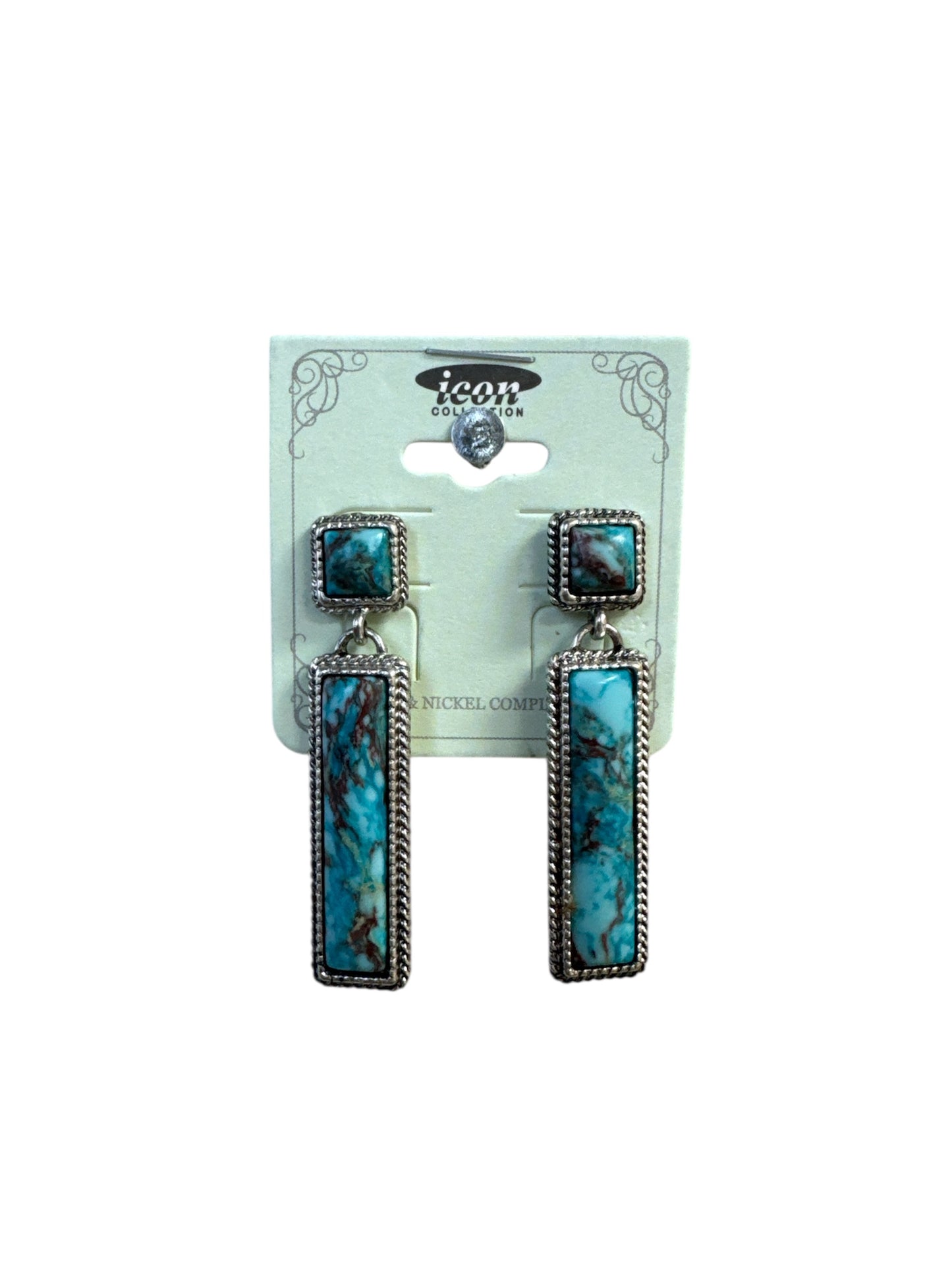 SILVER BASED TURQUOISE MARBLE STICKS