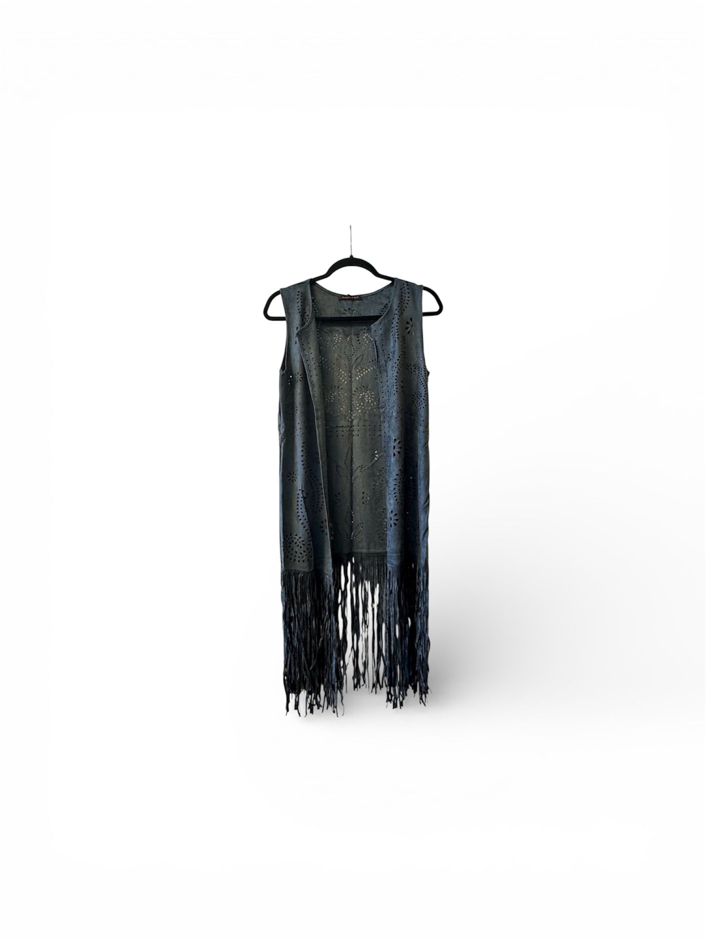 LONG FRINGE VEST - WAS $ 30, NOW $15