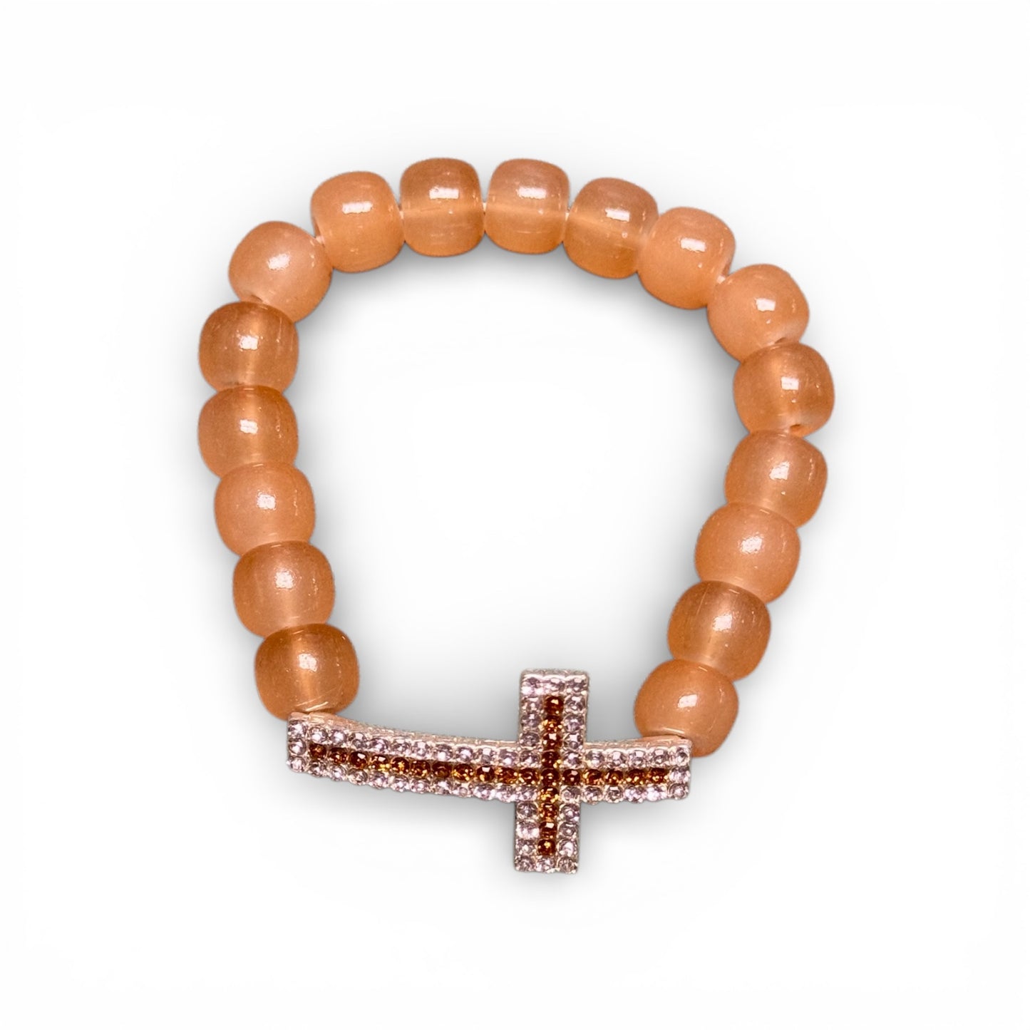 RHINESTONE CROSS BRACELET