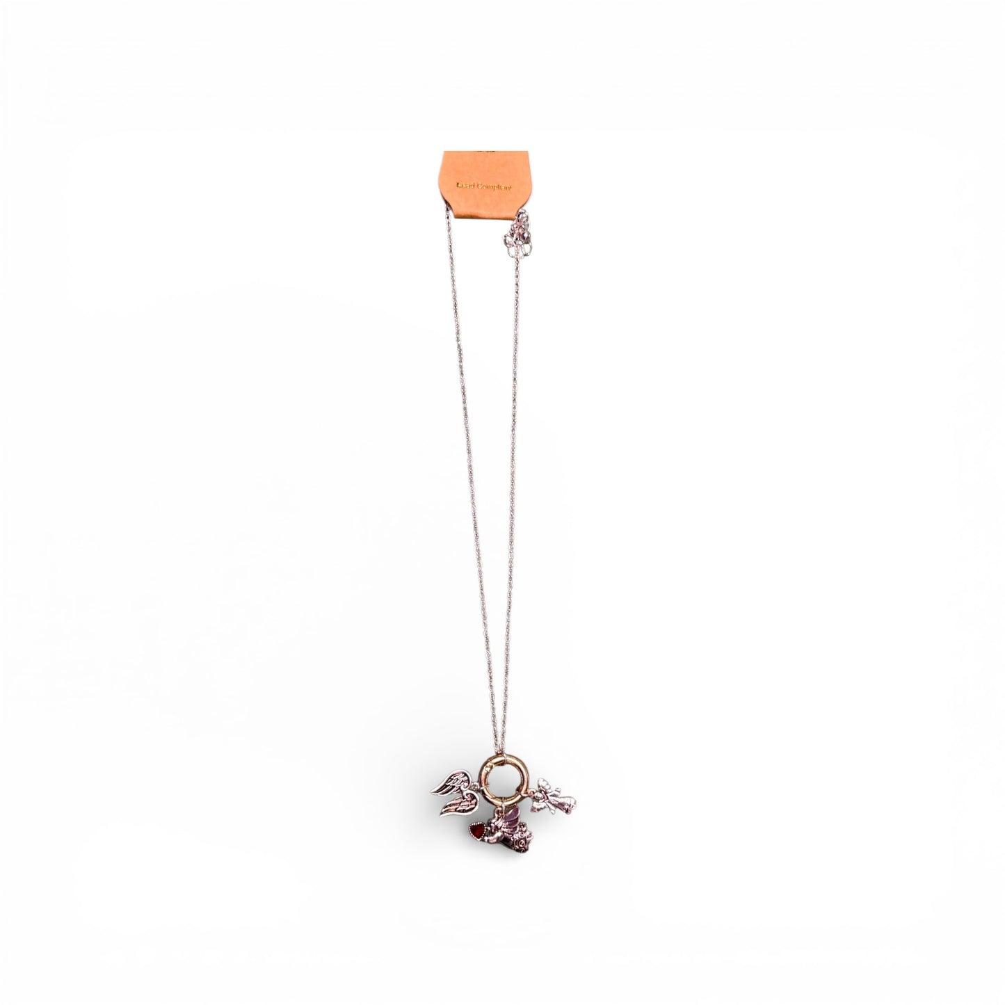 ANGEL AND WINGS CHARM NECKLACE