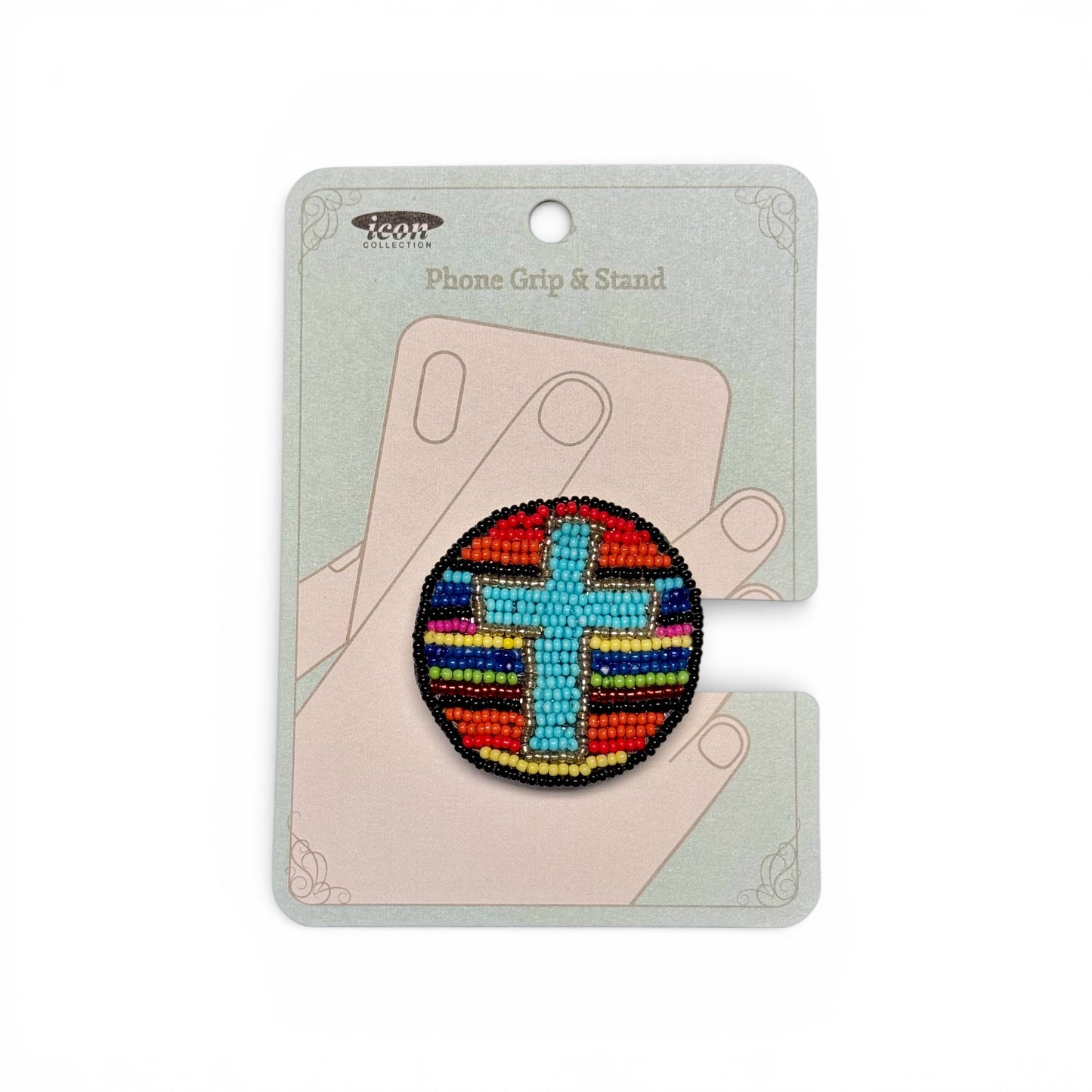 CROSS SEED BEAD PHONE GRIP