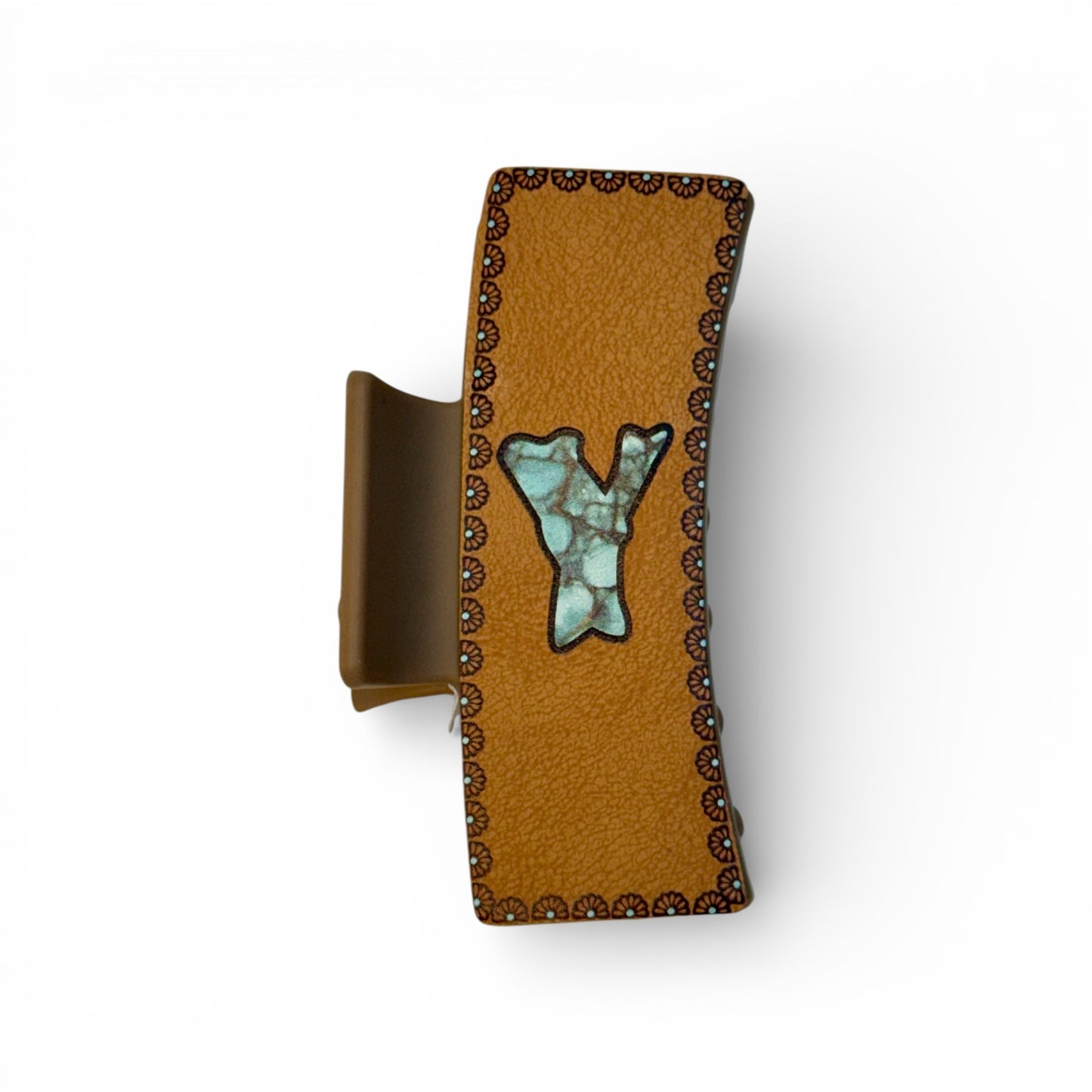 BLUE INITIAL HAIR CLIPS