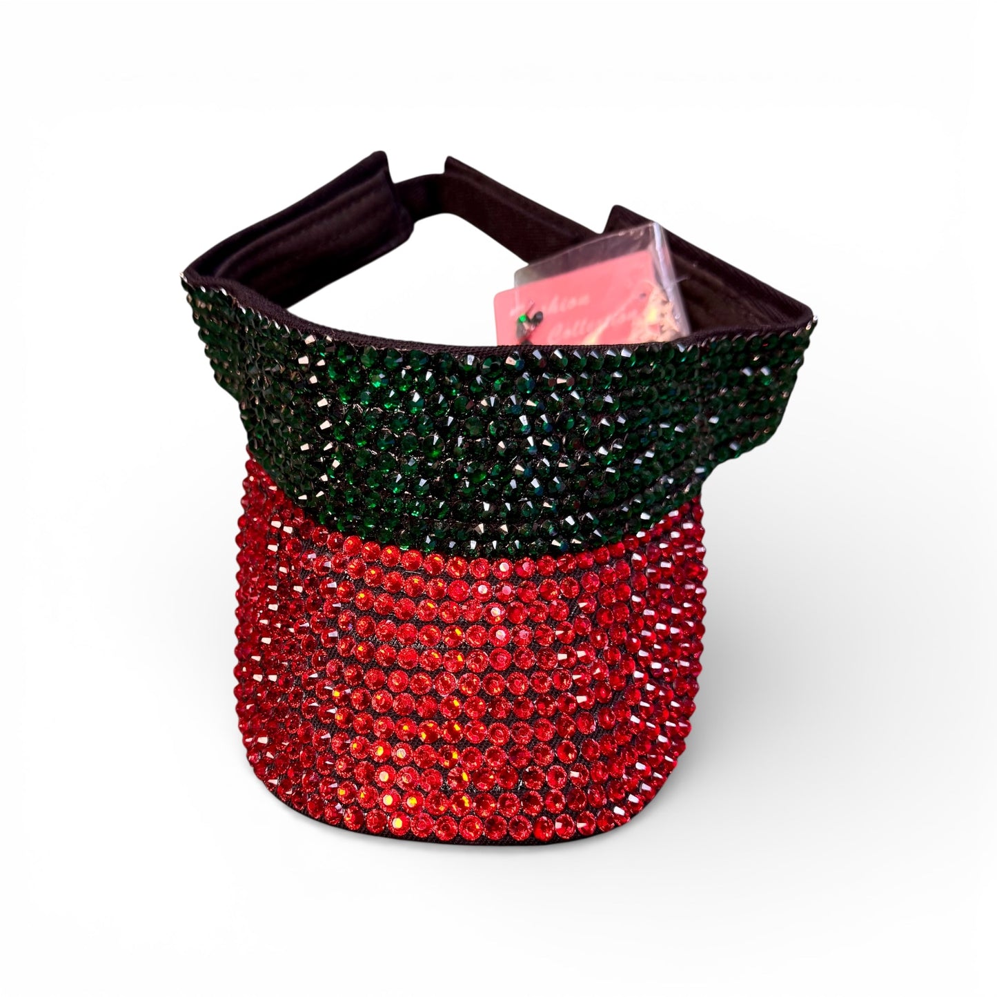 BLING RED AND GREEN VISOR - WAS $14, NOW $7