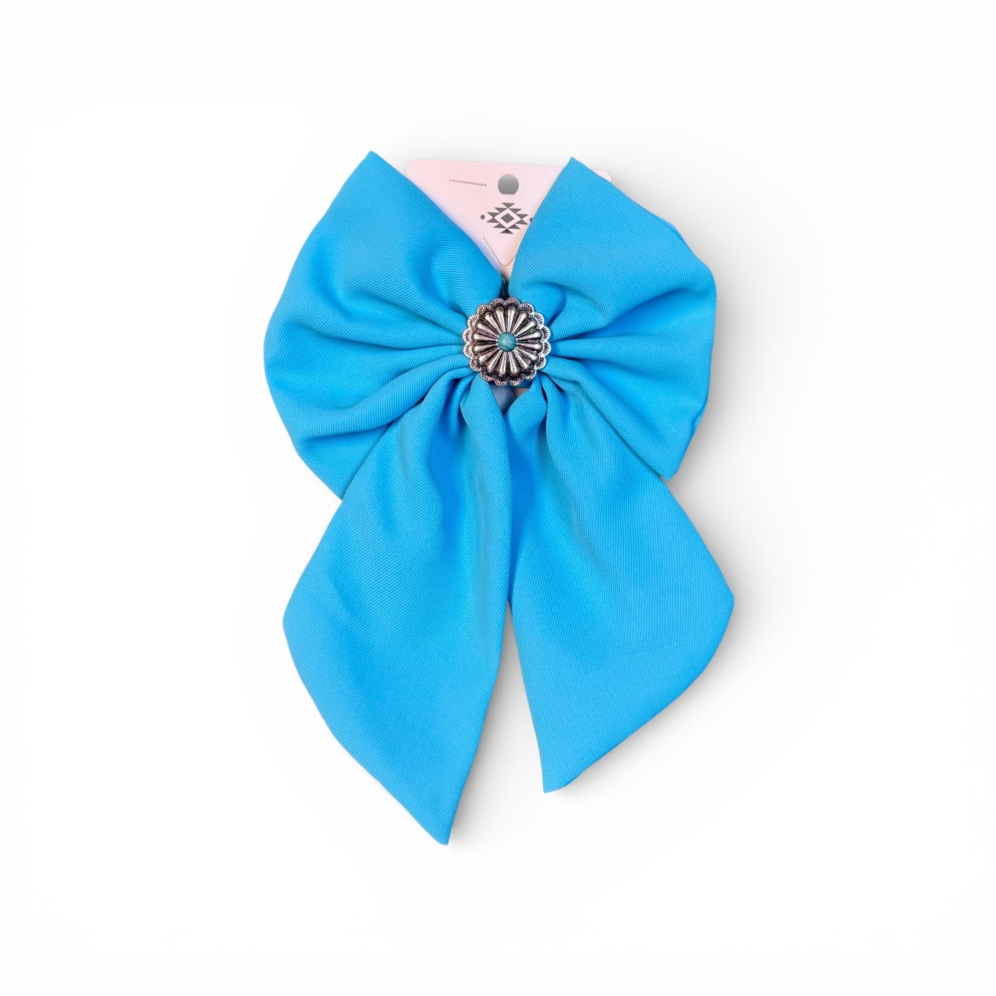 CONCHO CUTIE FABRIC BOW HAIR CLIP