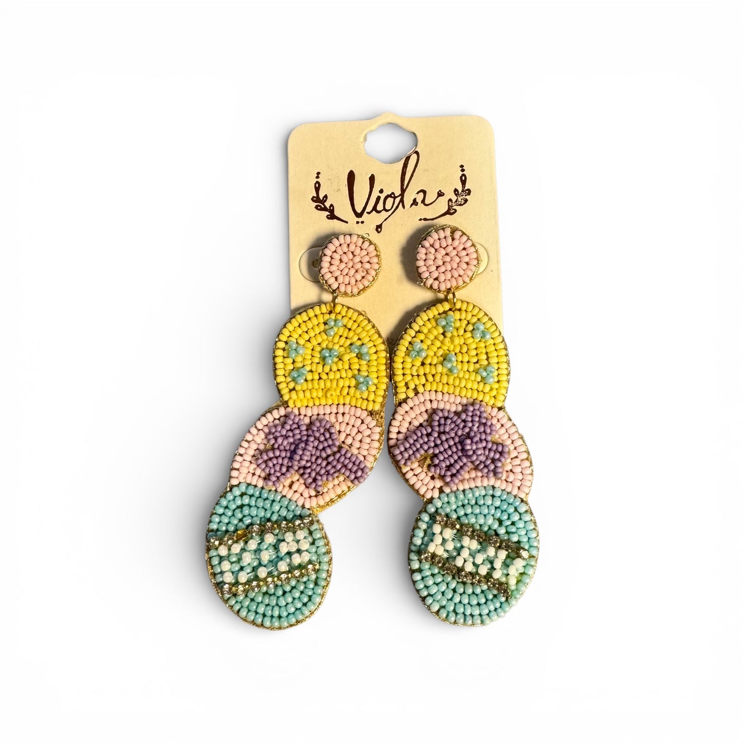 EAST EGG SEED BEAD EARRINGS