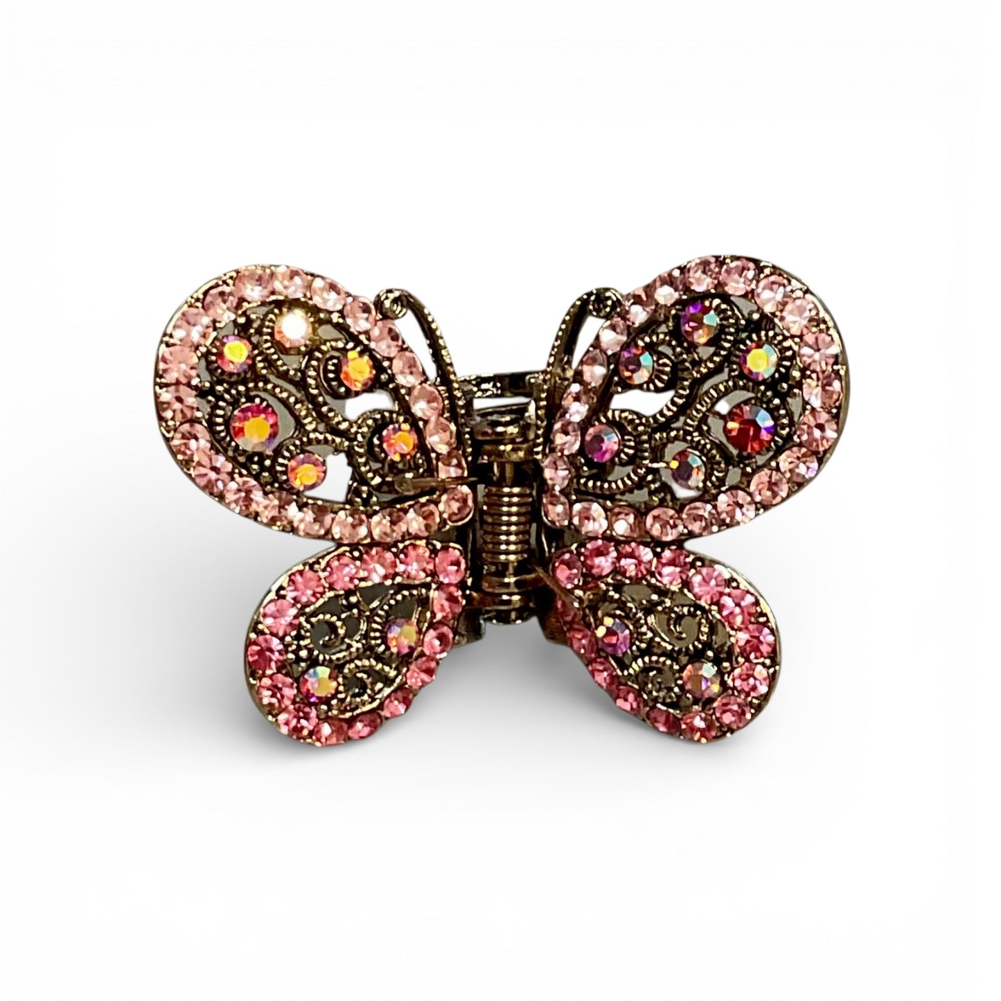 METAL BUTTERFLY CLAW CLIP WITH RHINESTONES