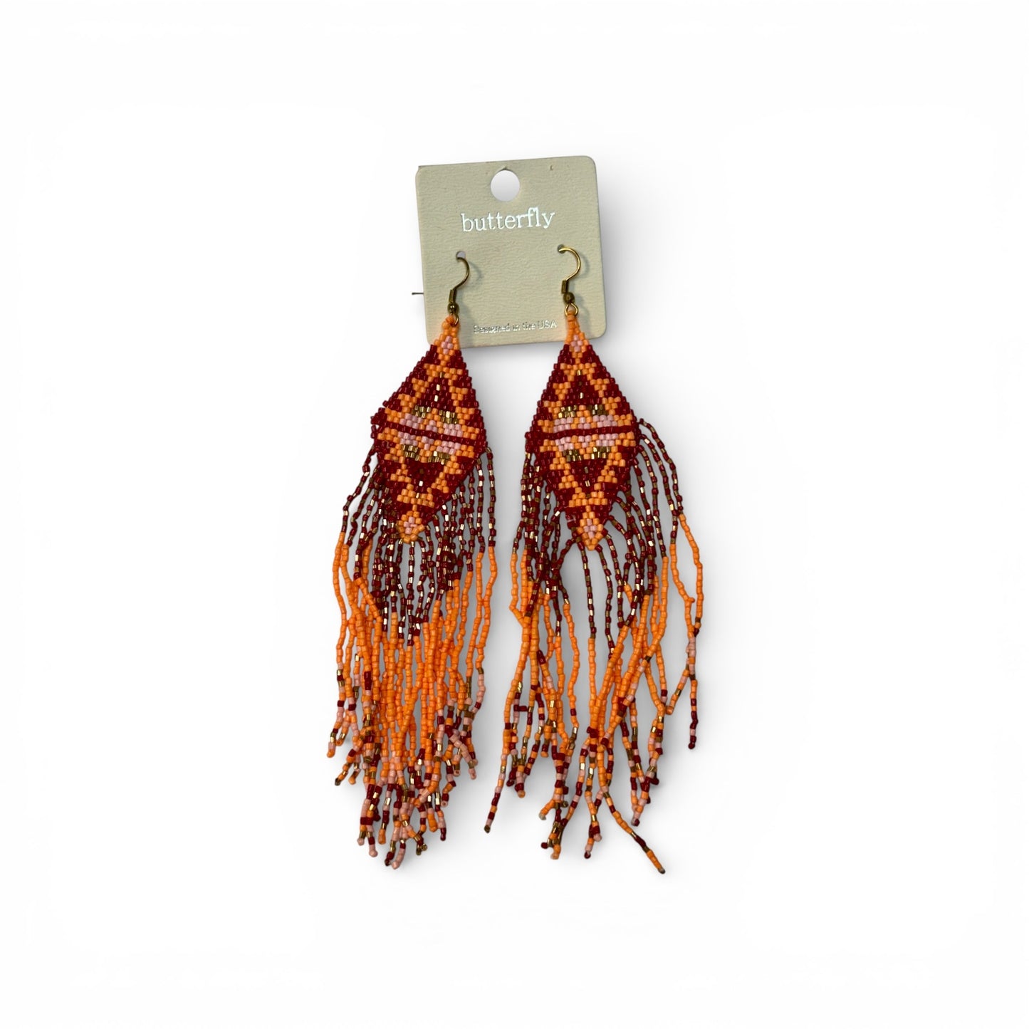 FRINGE SEED BEAD EARRINGS