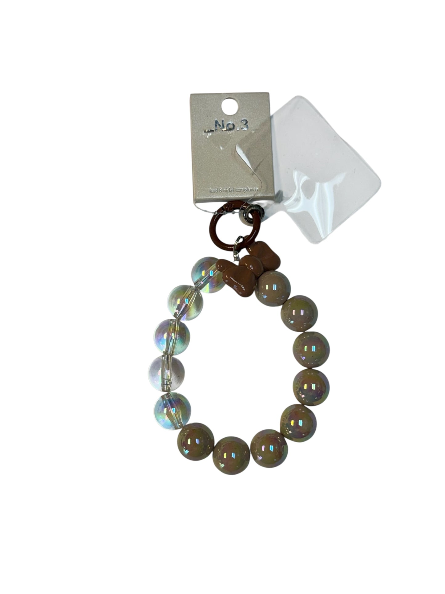 BEAD AND BOW WRISTLET PHONE HOLDER