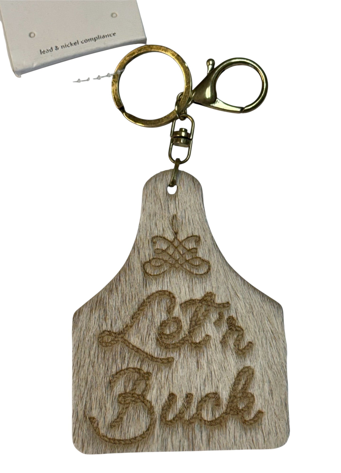 "LET'R BUCK" GENUINE HAIR ON HIDE LEATHER