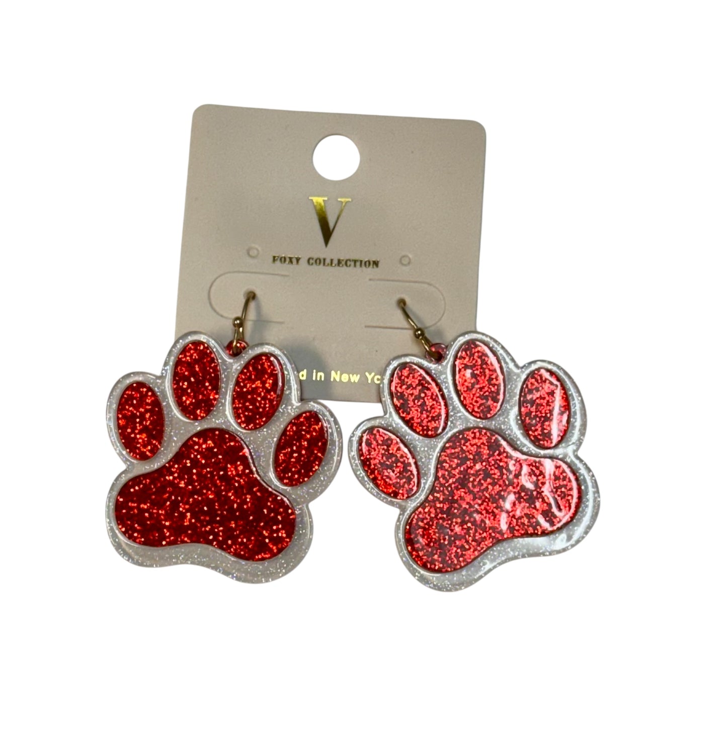 GLITTER PAW EARRINGS