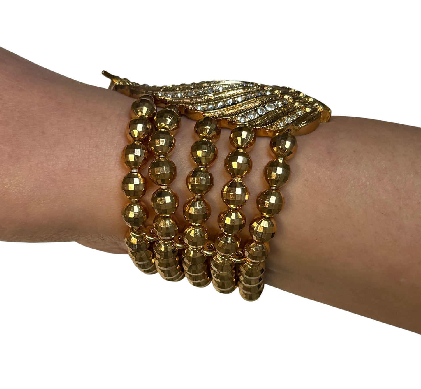 WINGS AND RHINESTONE 5 STRAND BRACELET