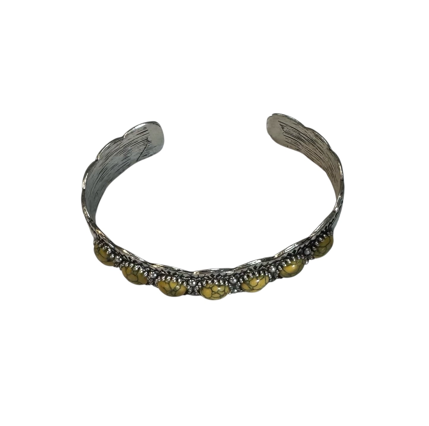 YELLOW STONE ADJUSTABLE CUFF BRACELET