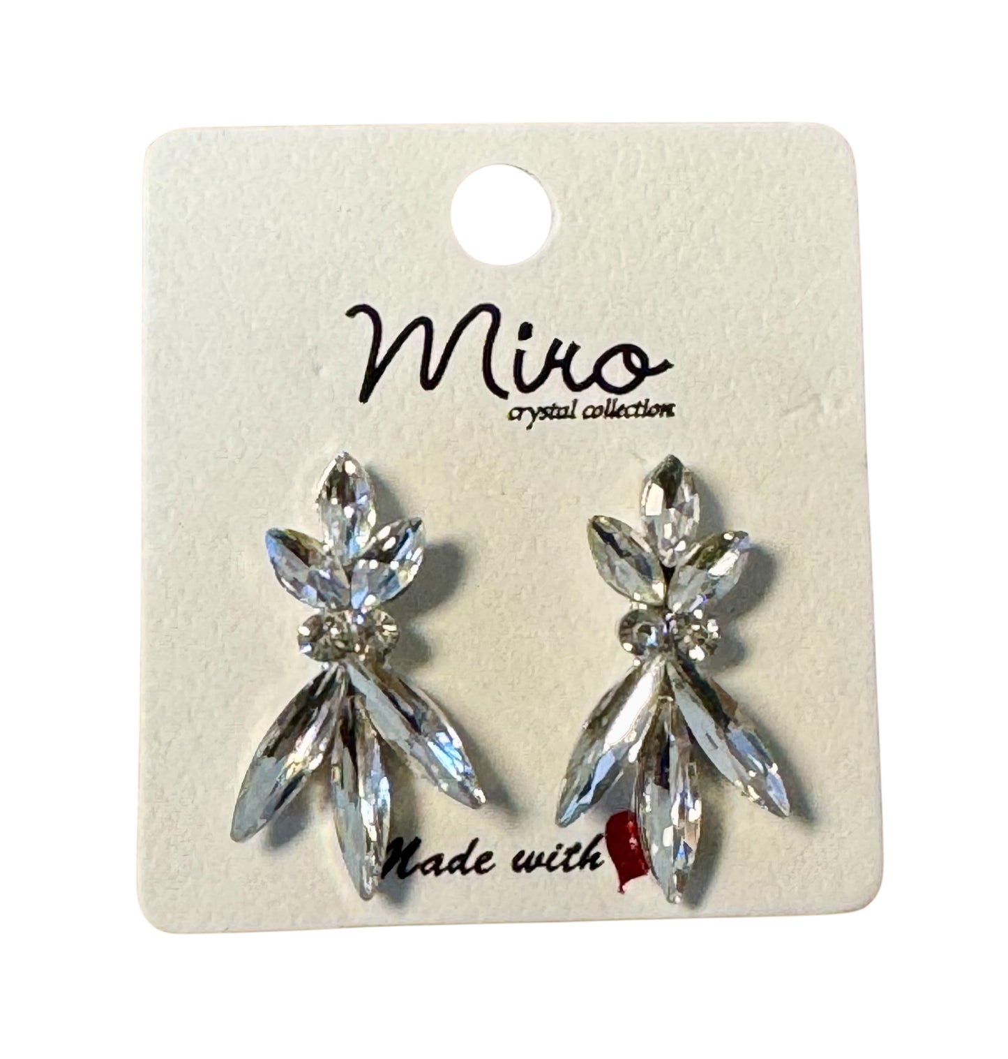 RHINESTONE MARQUISE EARRINGS