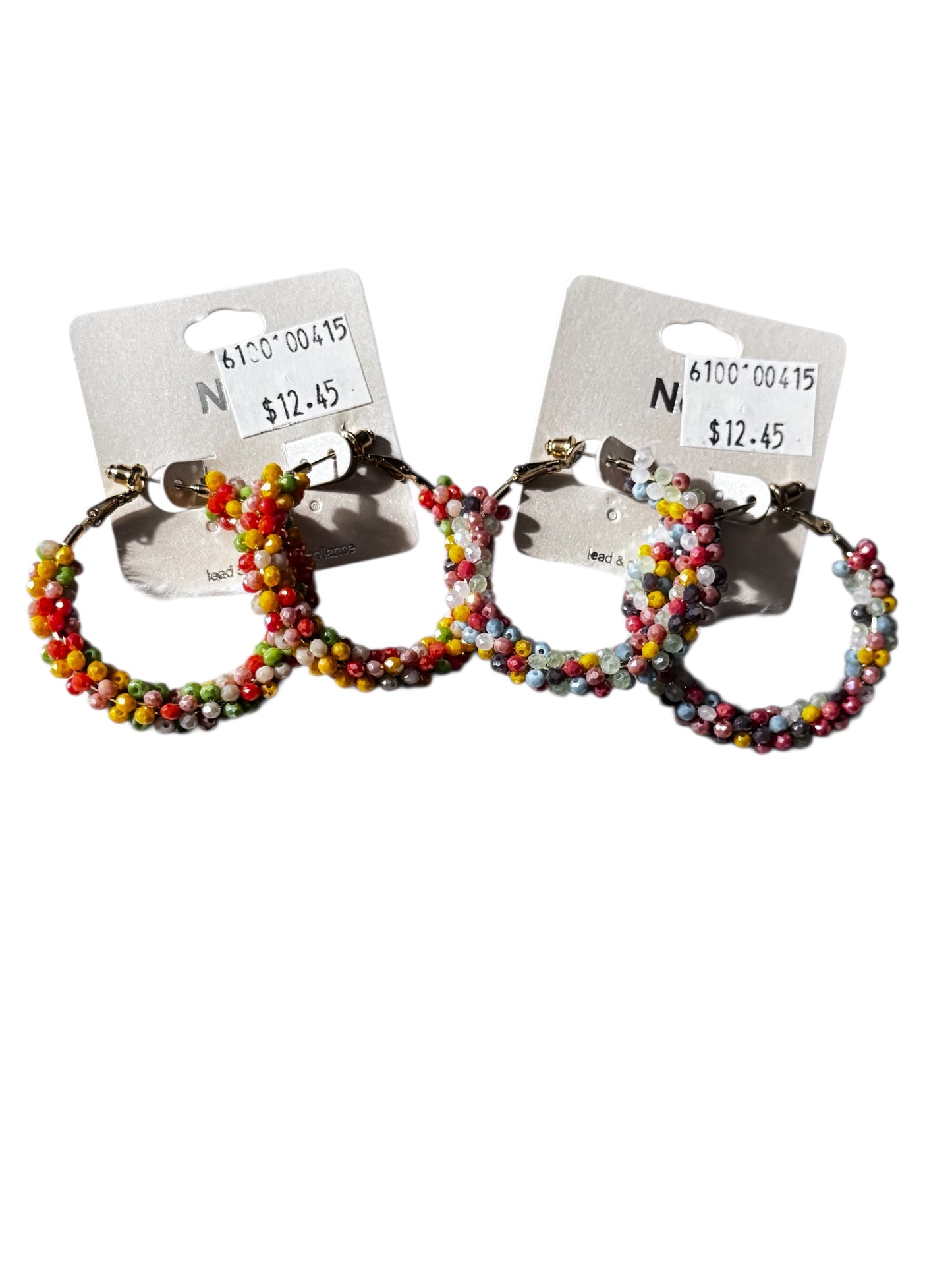 BEADED HOOP EARRINGS