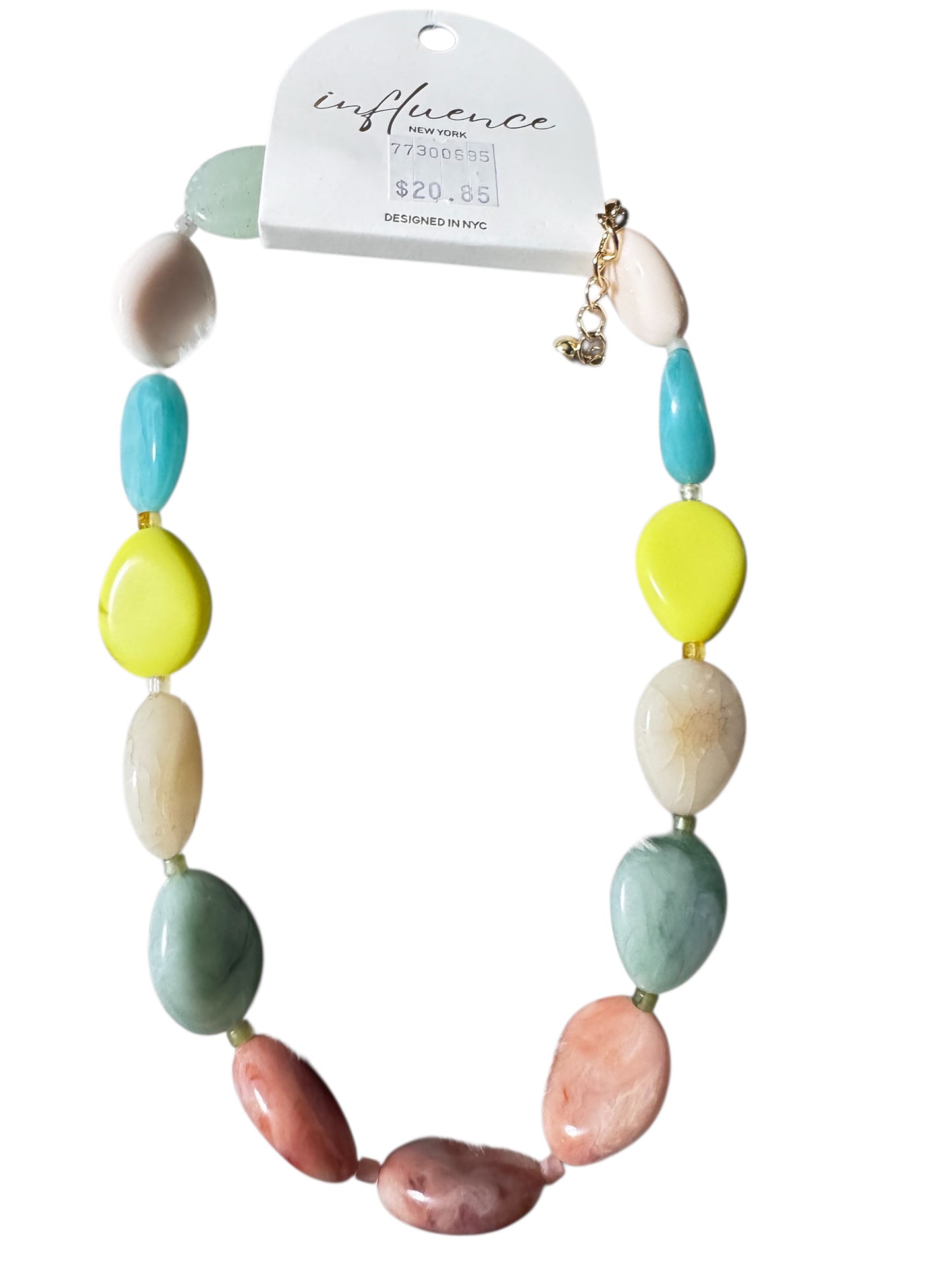 FLAT STONE NECKLACE