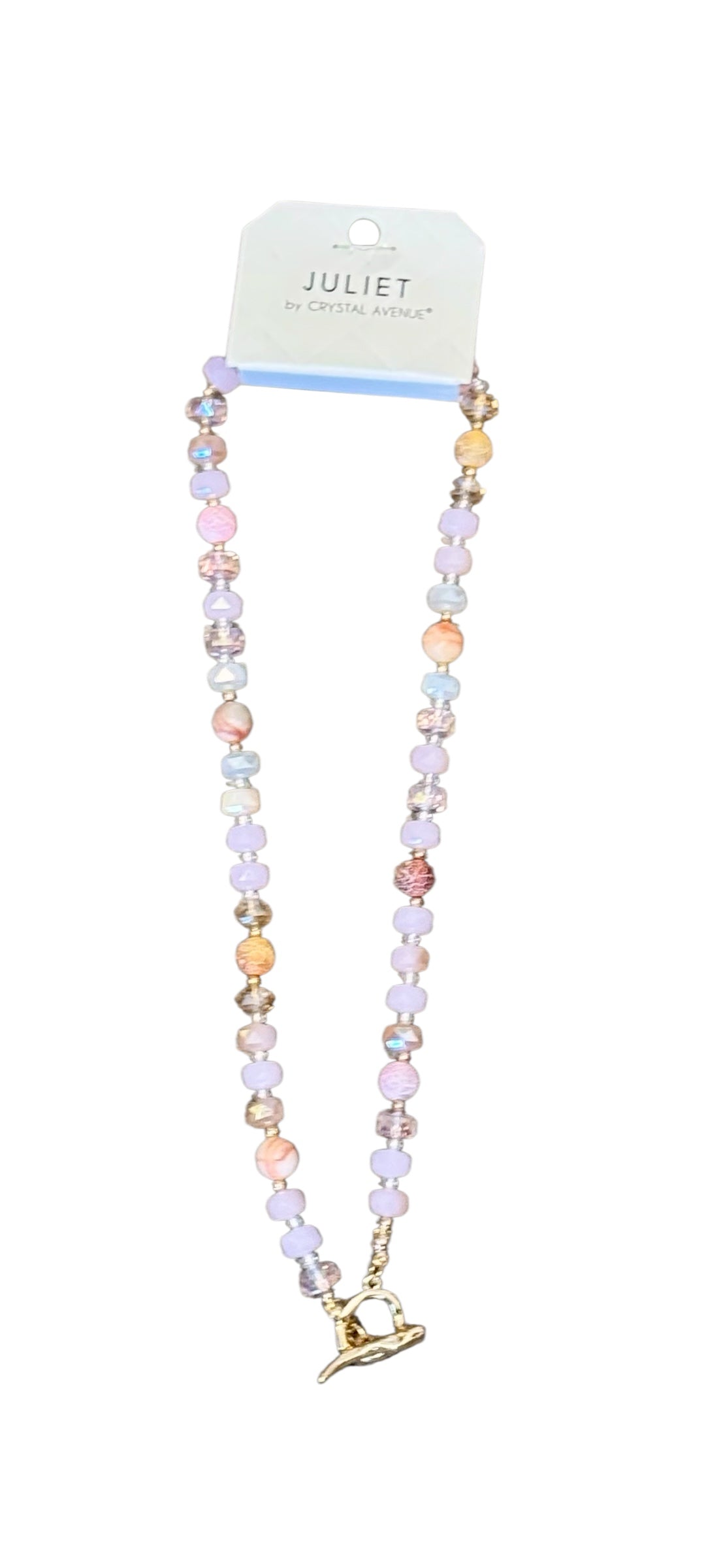 MIXED BEAD NECKLACE WITH TOGGLE CLASP