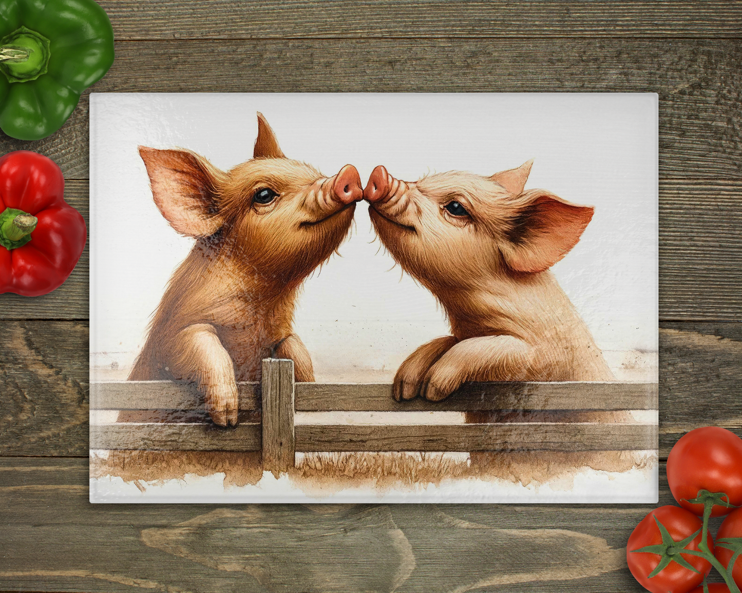 Piglets Glass Cutting Board