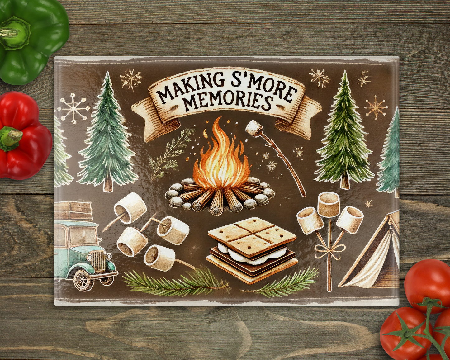 Smores Glass Cutting Board