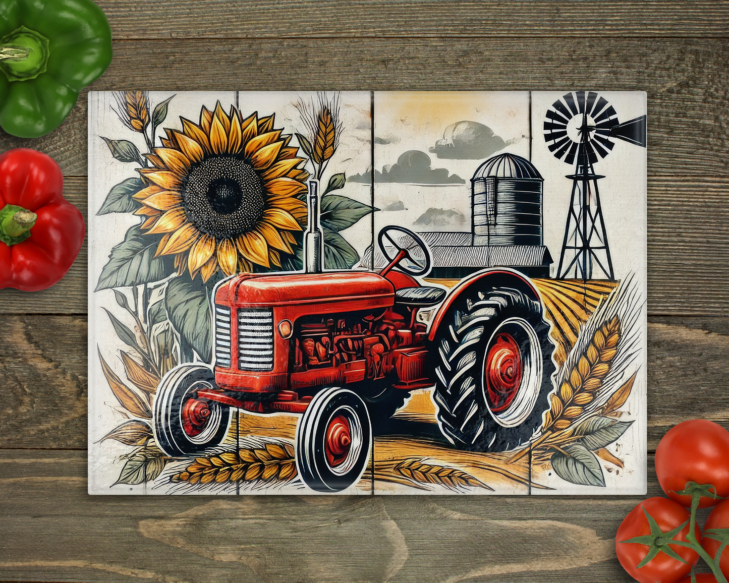 Tractor Glass Cutting Board