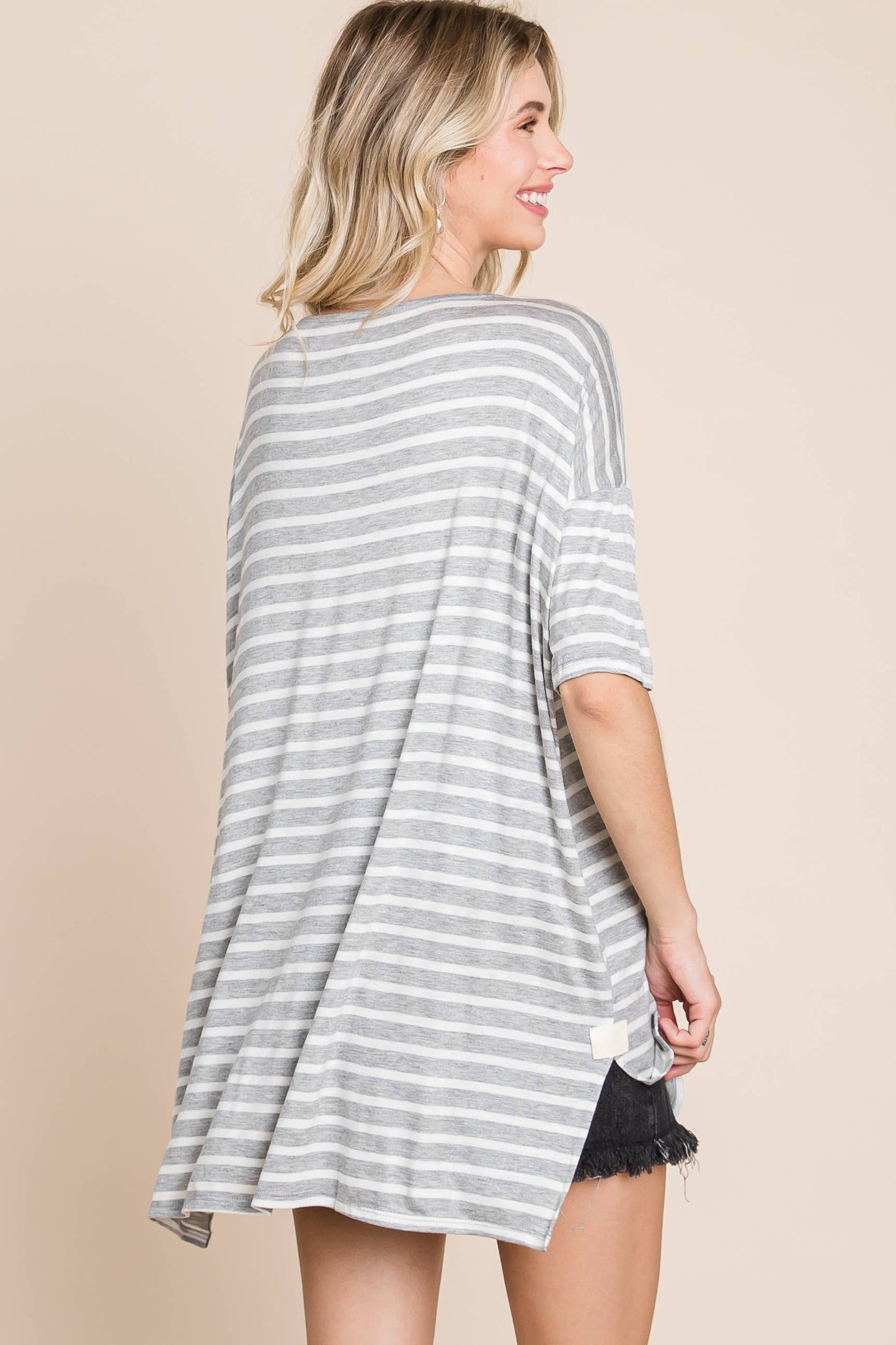 Nautical Striped Tunic Top