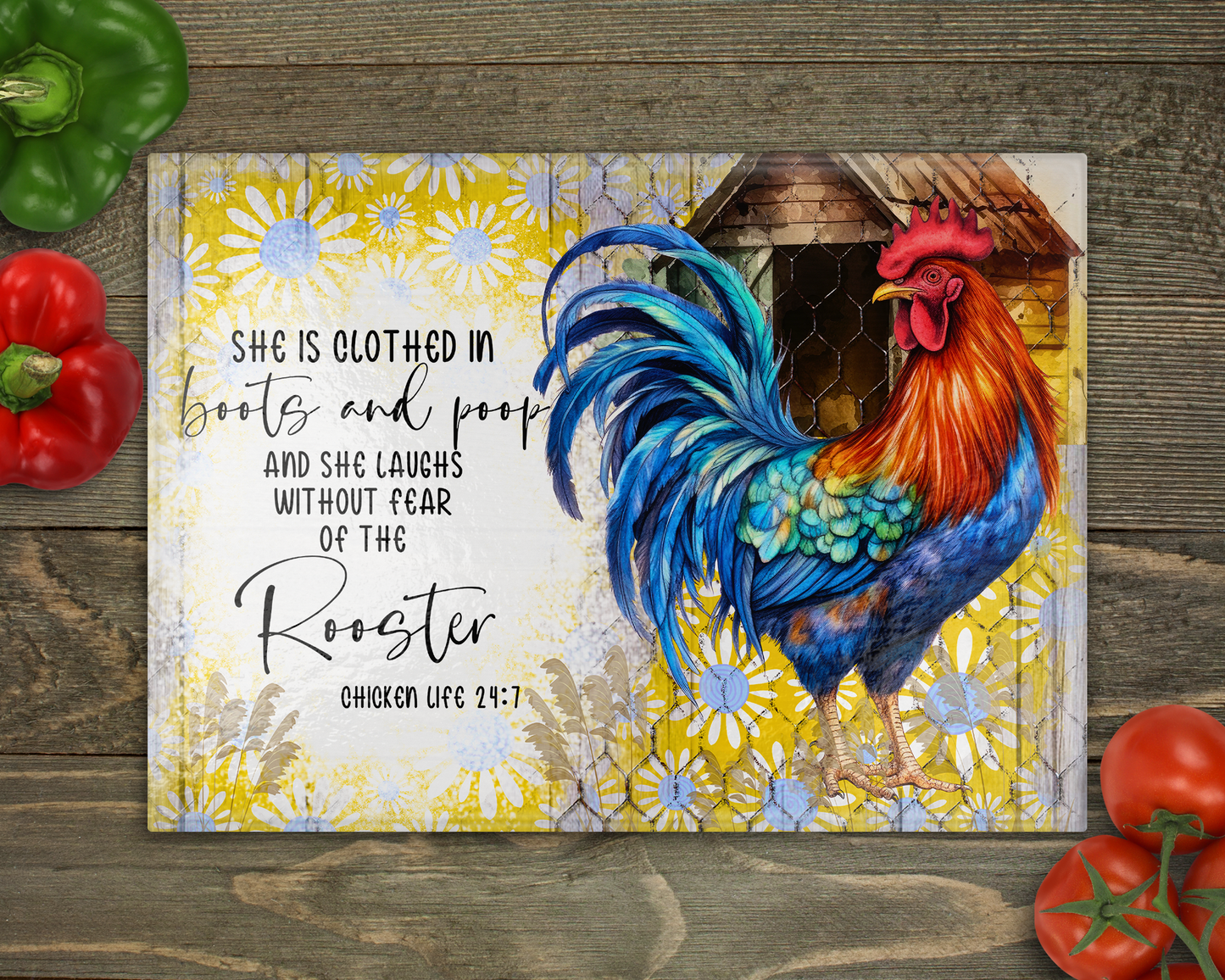 She is clothed Glass Cutting Board
