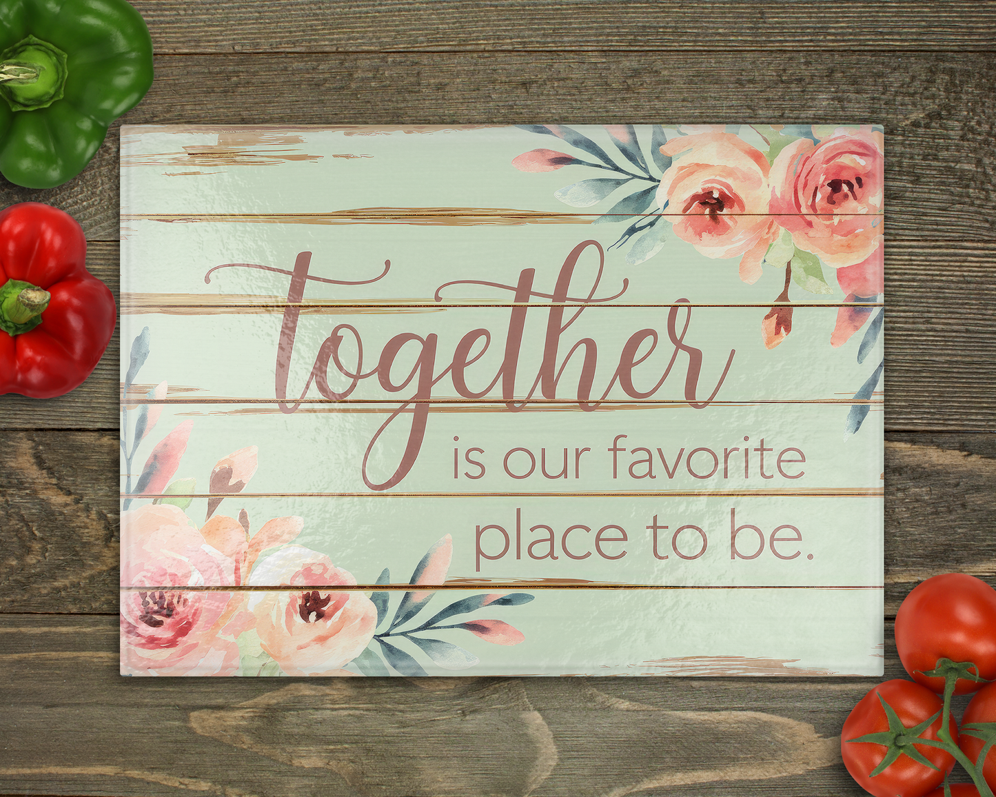 Together is our favorite place to be Glass Cutting Board