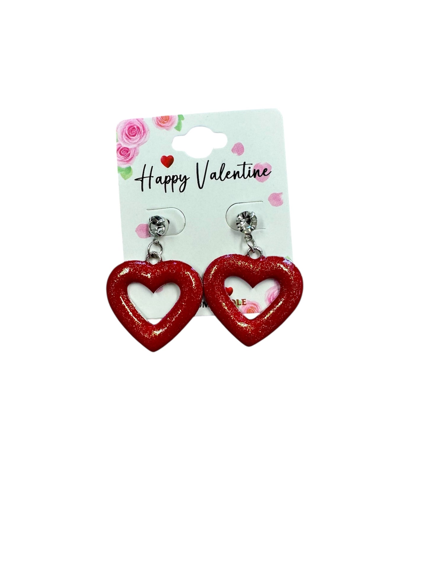 METAL HEART DANGLES