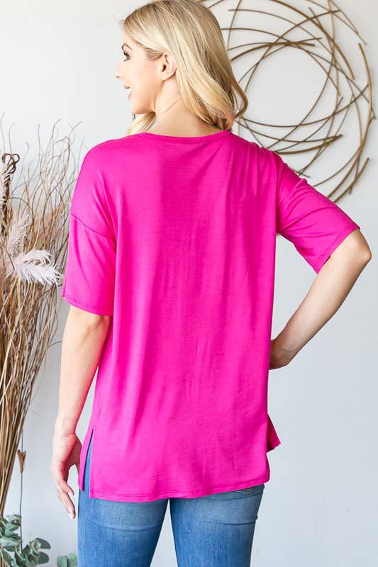 ROUND NECK SOLID TOP