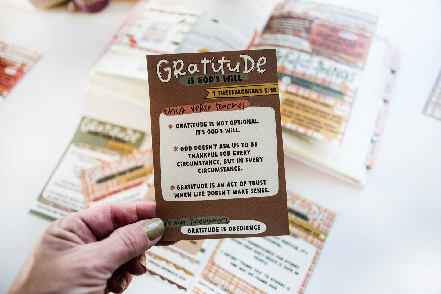 Gratitude in the Bible Mini Tip-in Sheet Bundle (Set of 5)