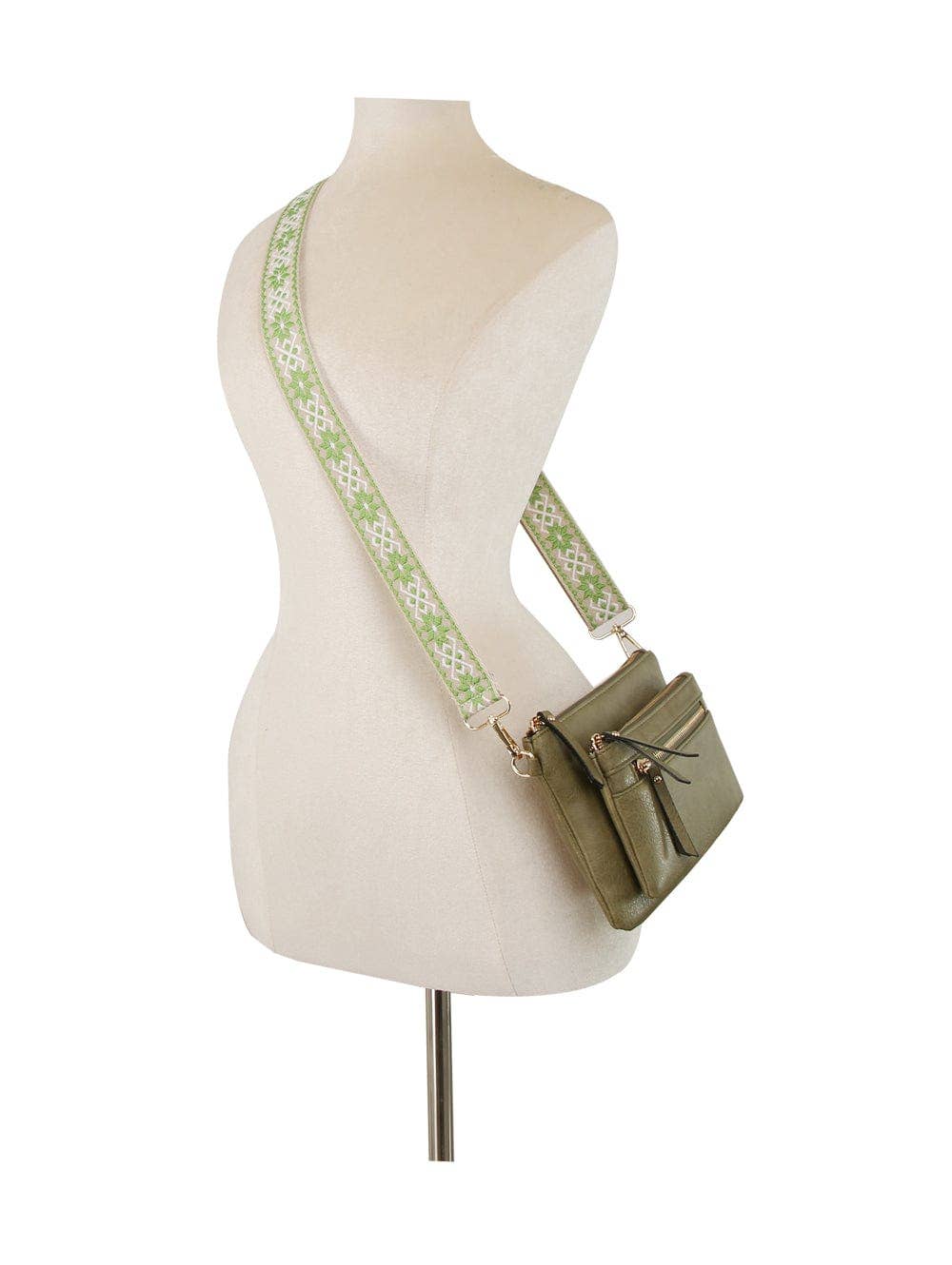 Melissa Multi Zip Pocket Crossbody With Guitar Strap