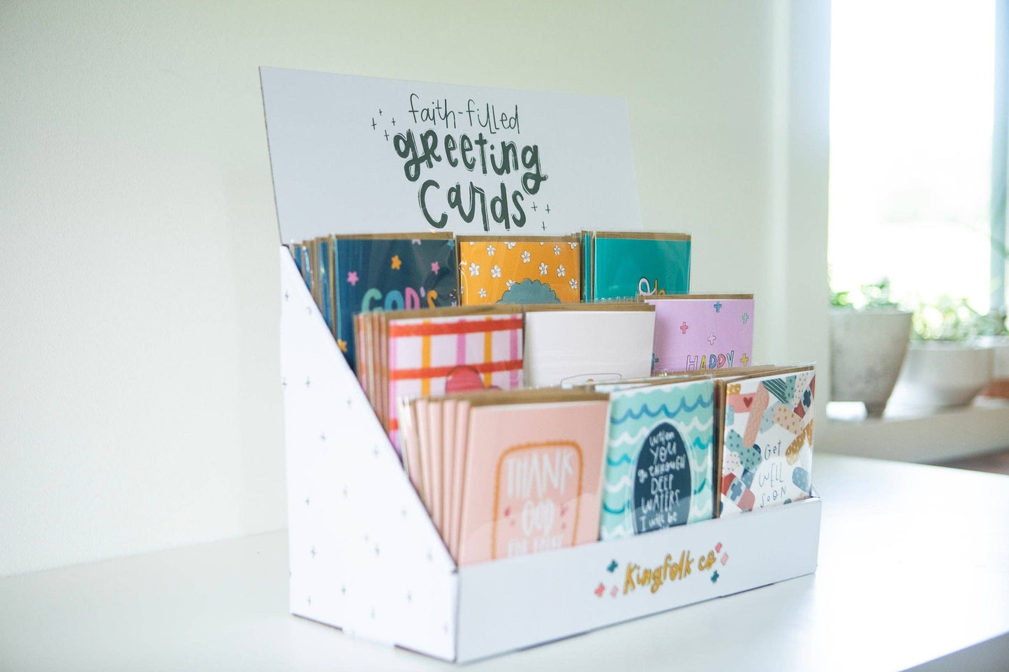 Faith Filled Greeting Card Set #1 with Display